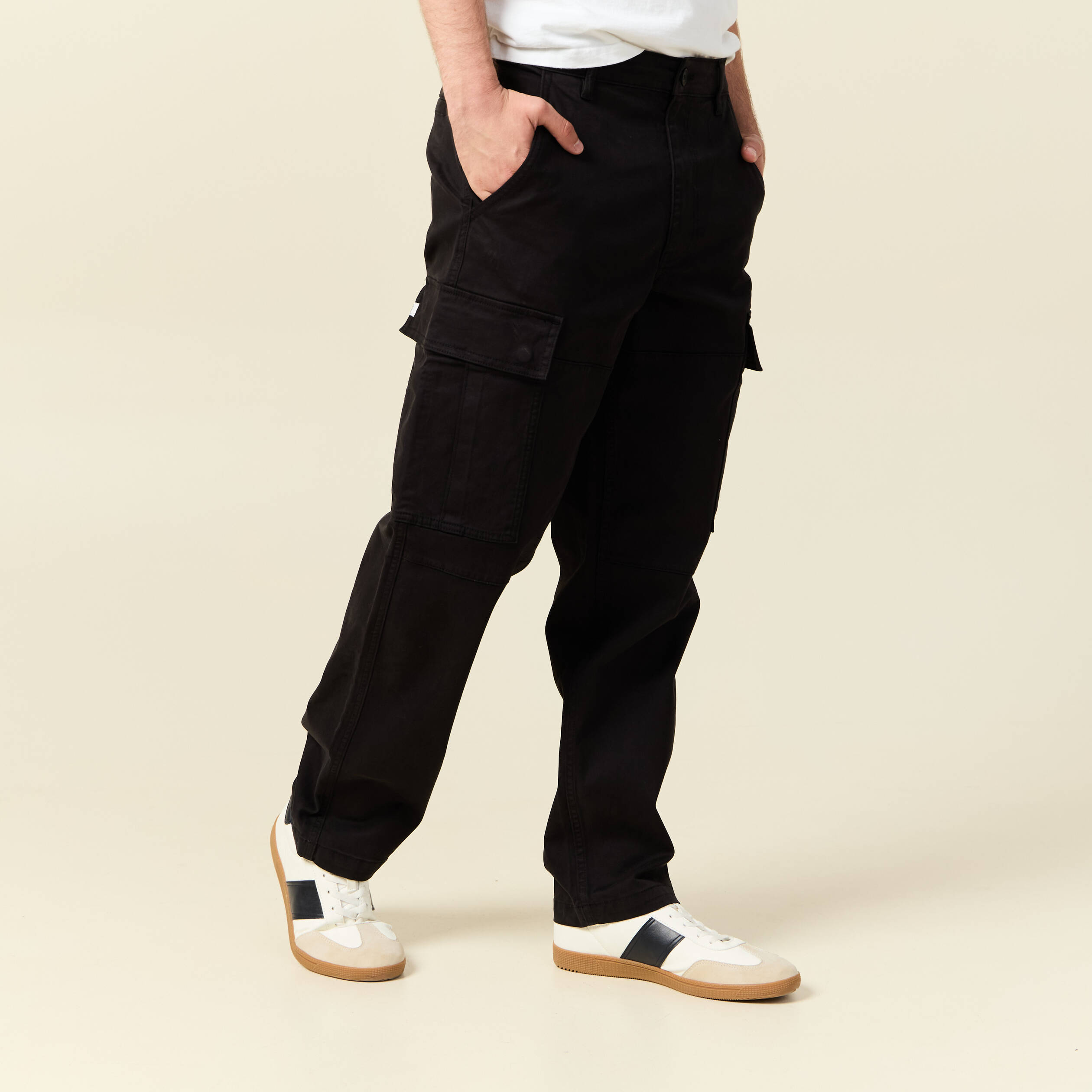 Cargo battle longueur 32 noir homme