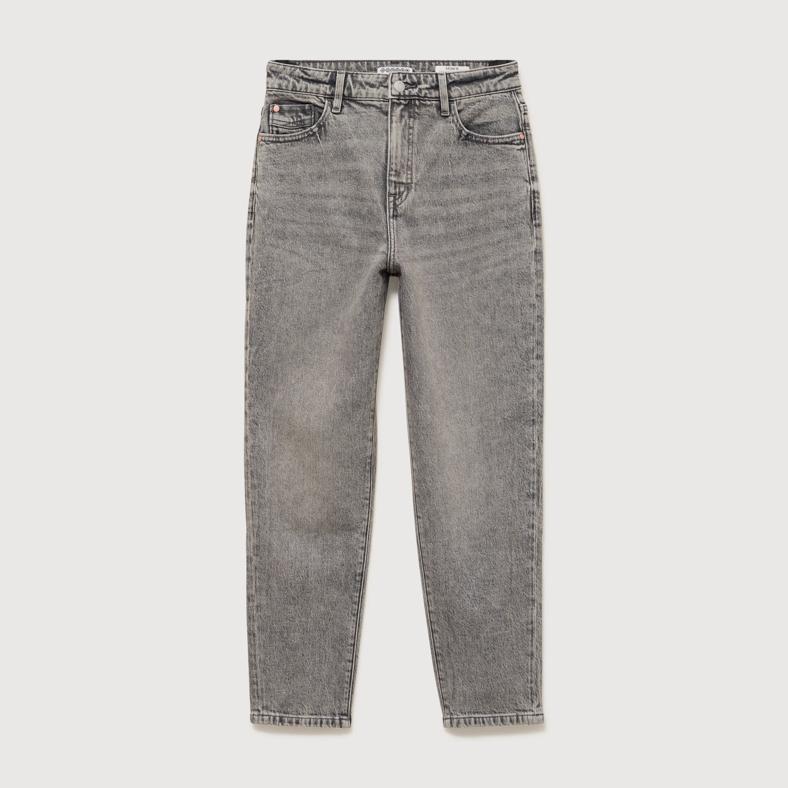 Jeans mom 7/8&egrave;me denim gris femme