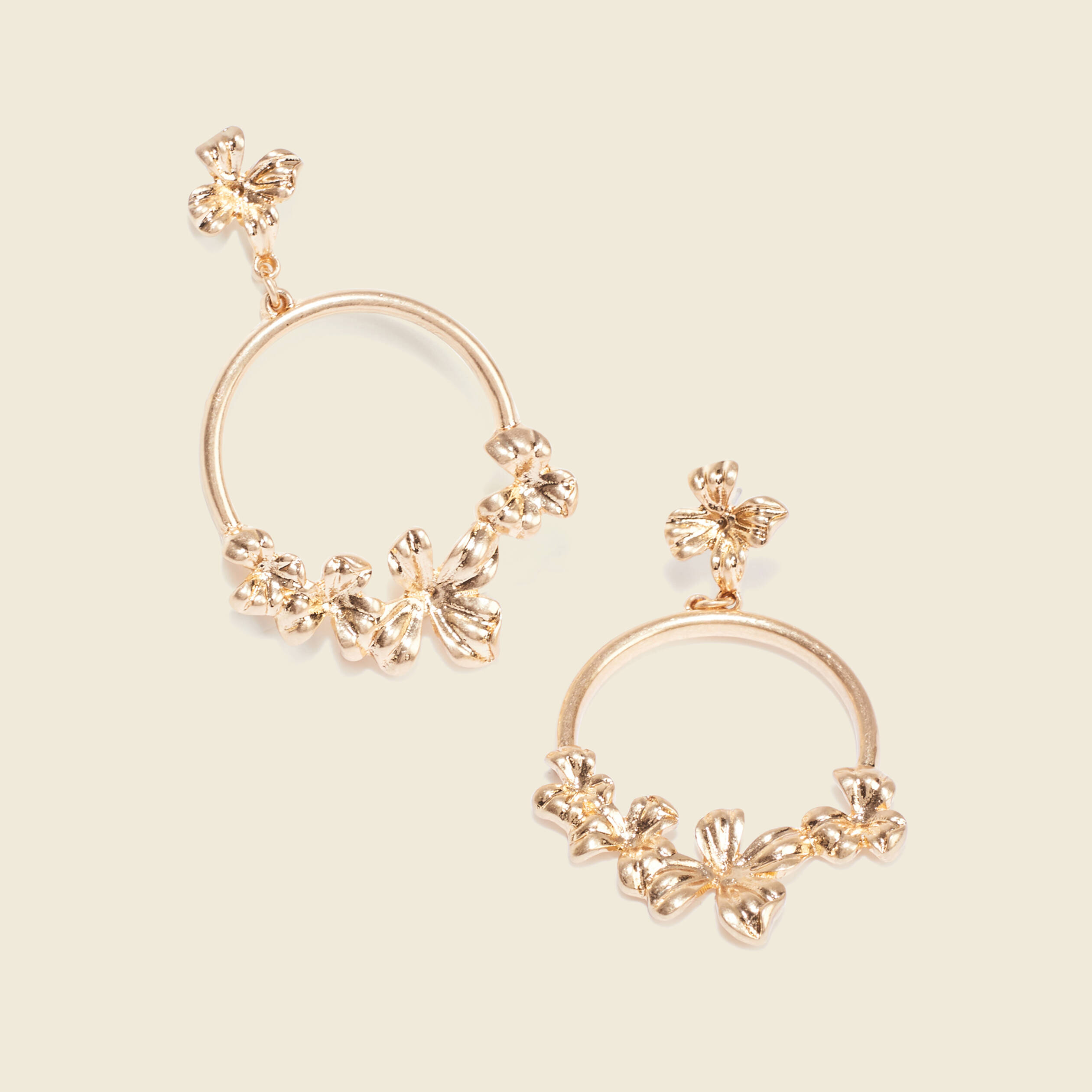 Boucles d'oreilles pendantes couleur or femme