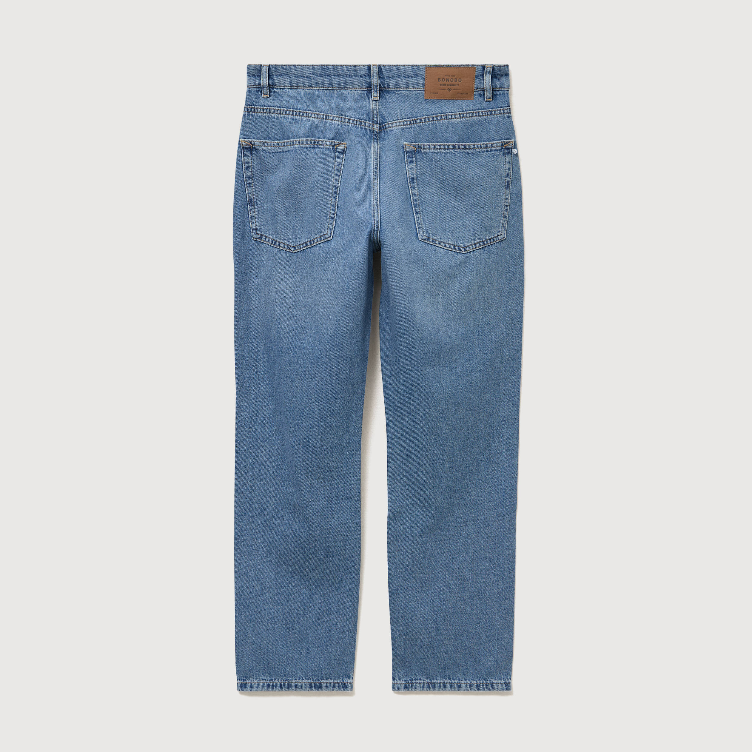 Jeans regular longueur 32 denim bleach homme