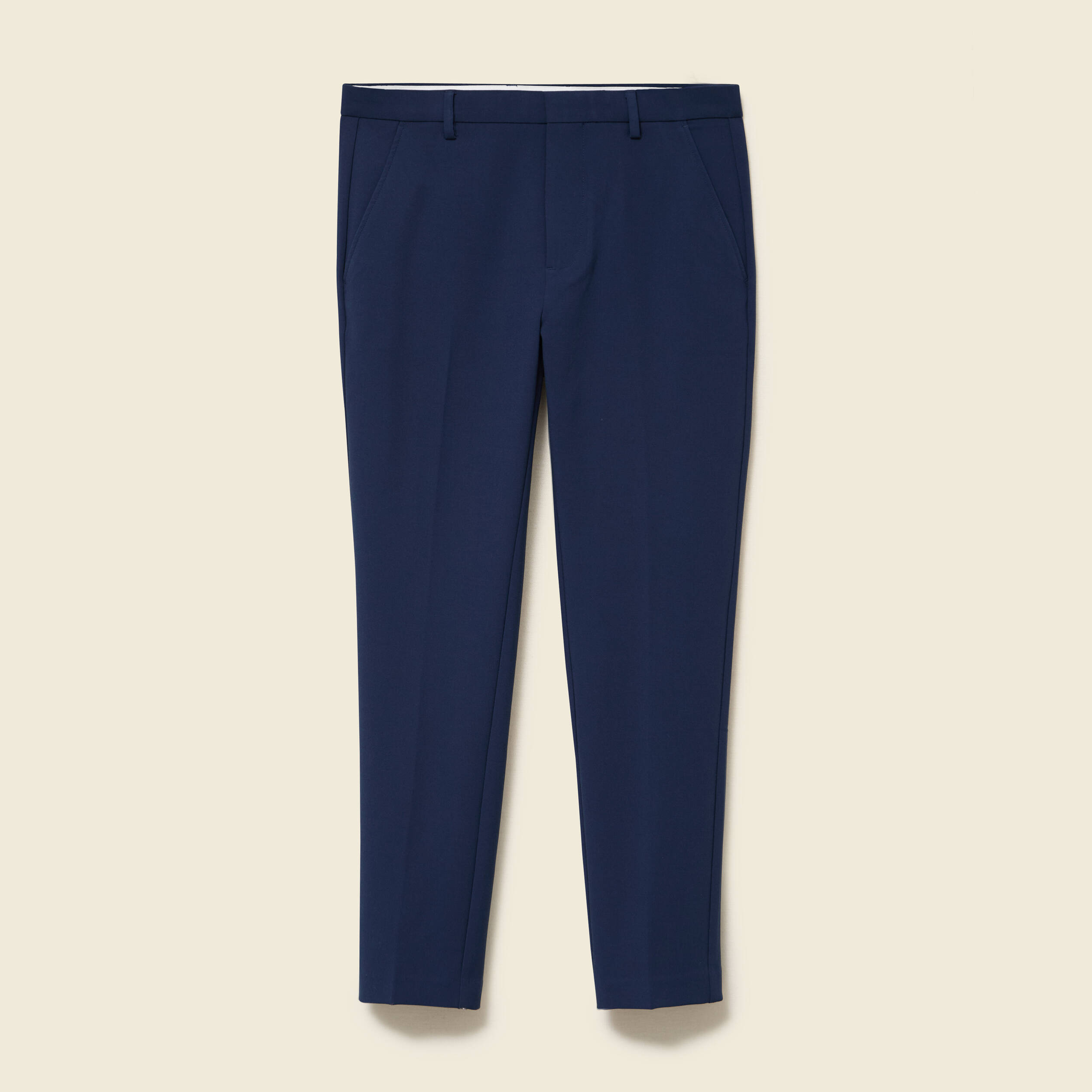 Pantalon slim cigarette bleu marine homme