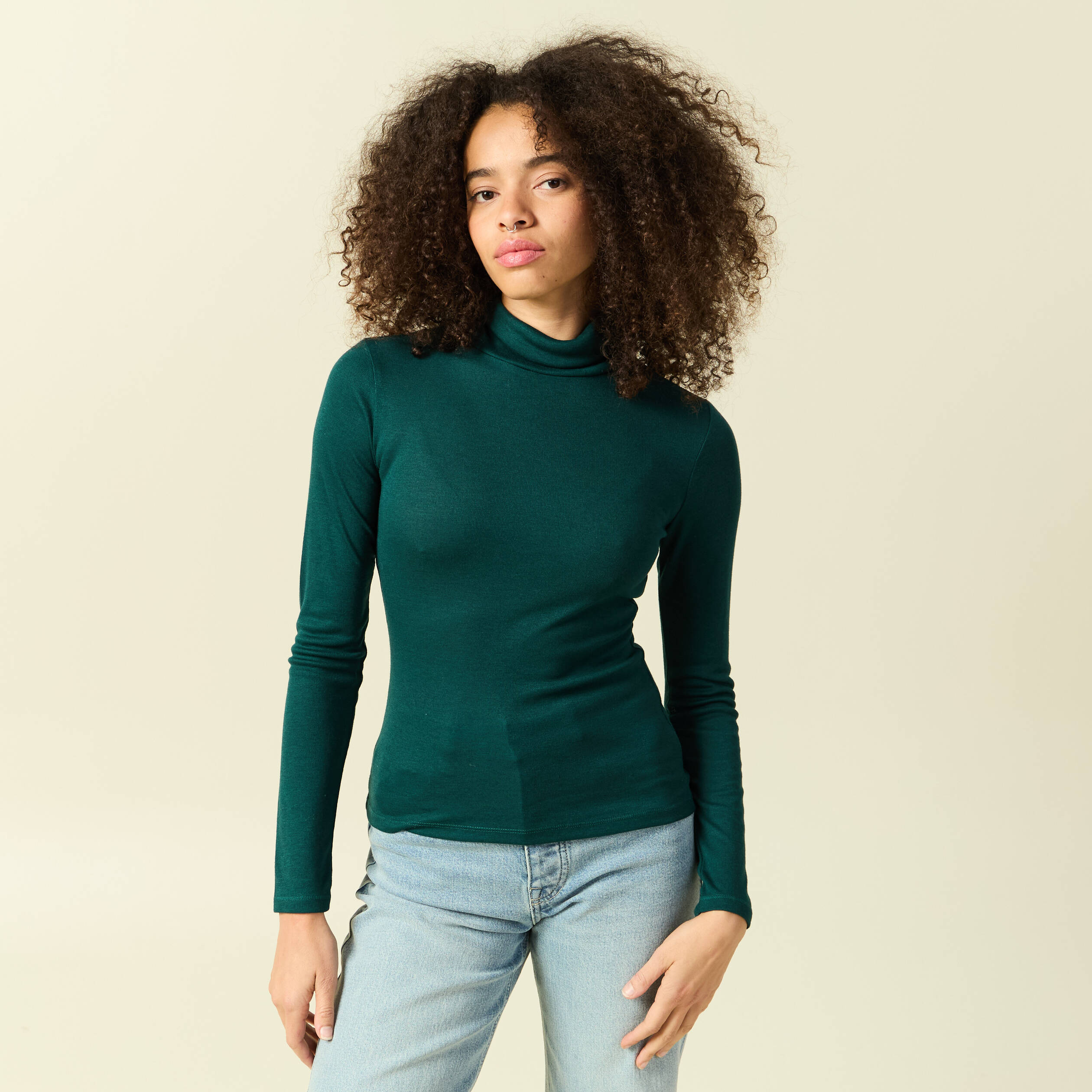 Pull Col Roulé Femme Manches Longues - Tissu Doux Et Chaud, Coupe élégante, Pour L'hiver Et Le Bureau