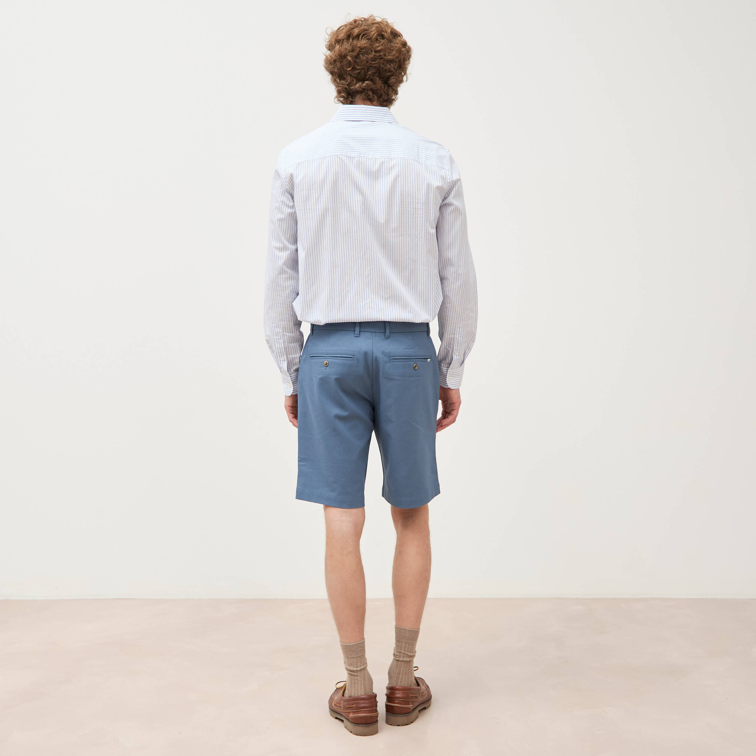 Bermuda bleu gris homme