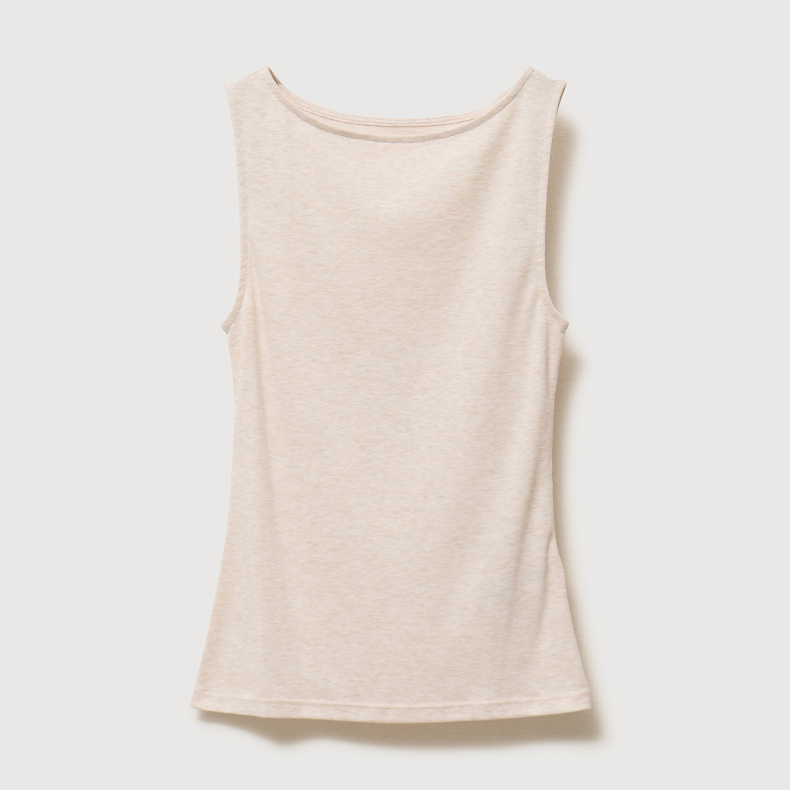 D&eacute;bardeur cintr&eacute; col bateau beige femme