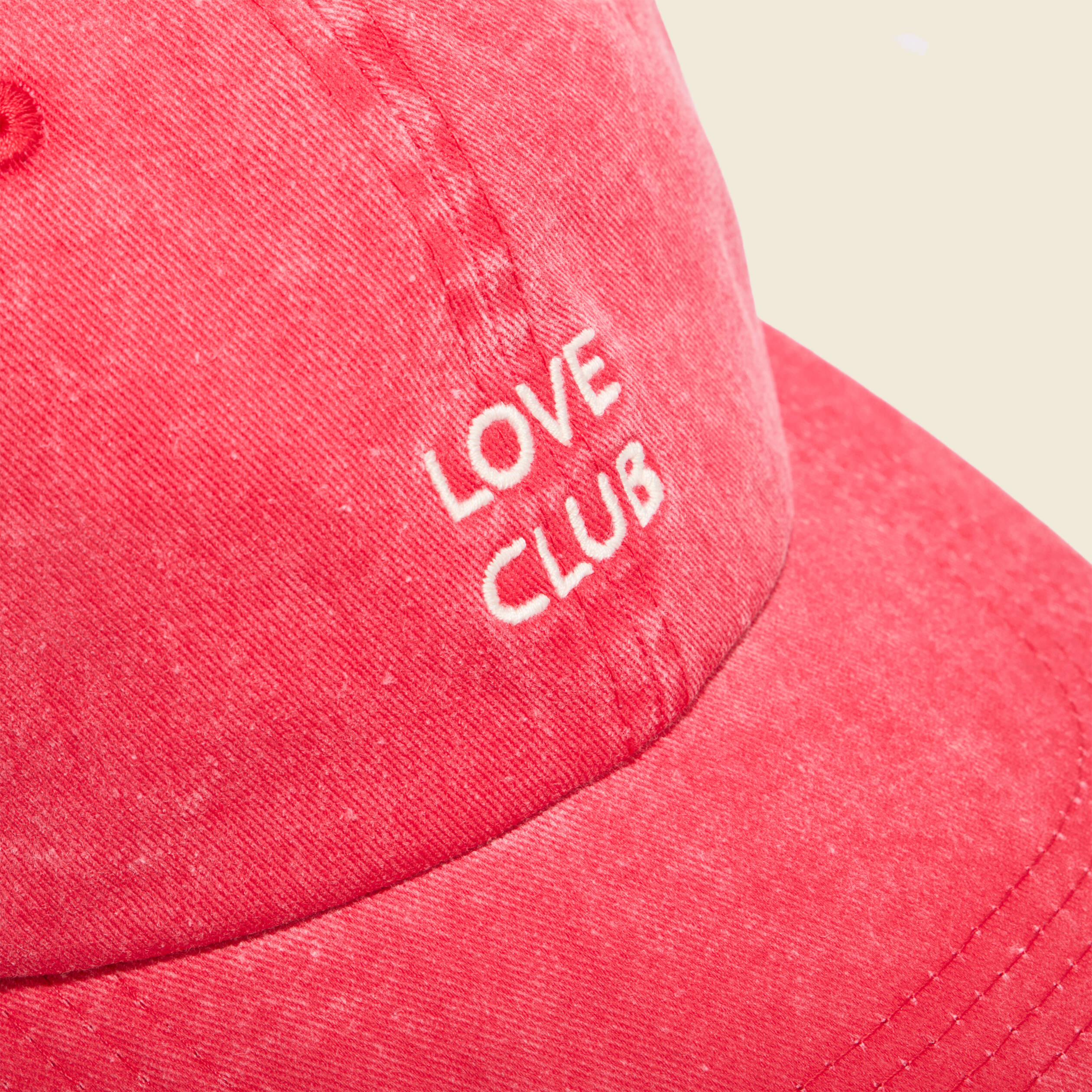 Casquette en coton rouge femme