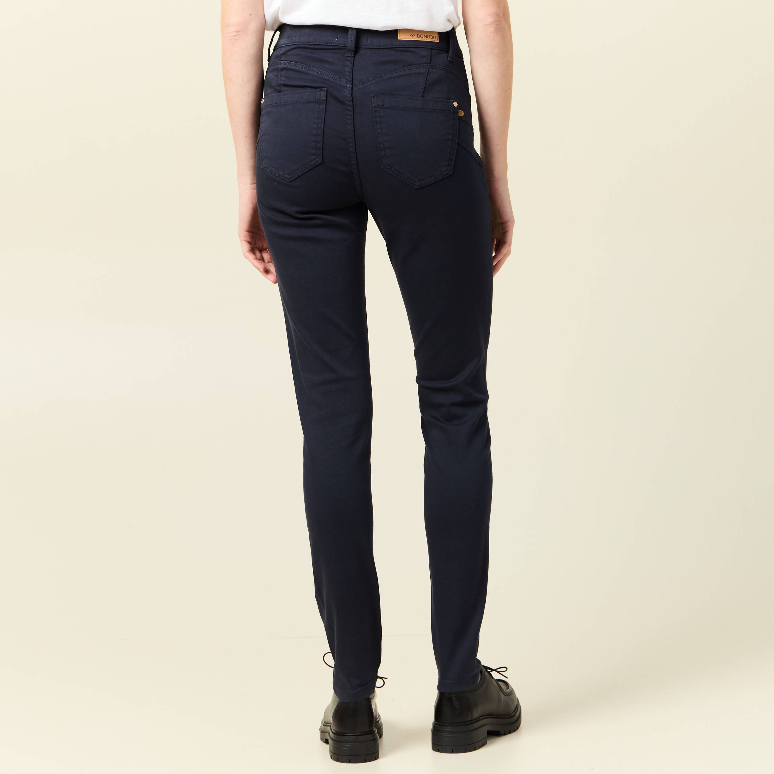 pantalon audrey skinny push up bleu marine femme Pantalon Audrey - skinny push up bleu marine femme