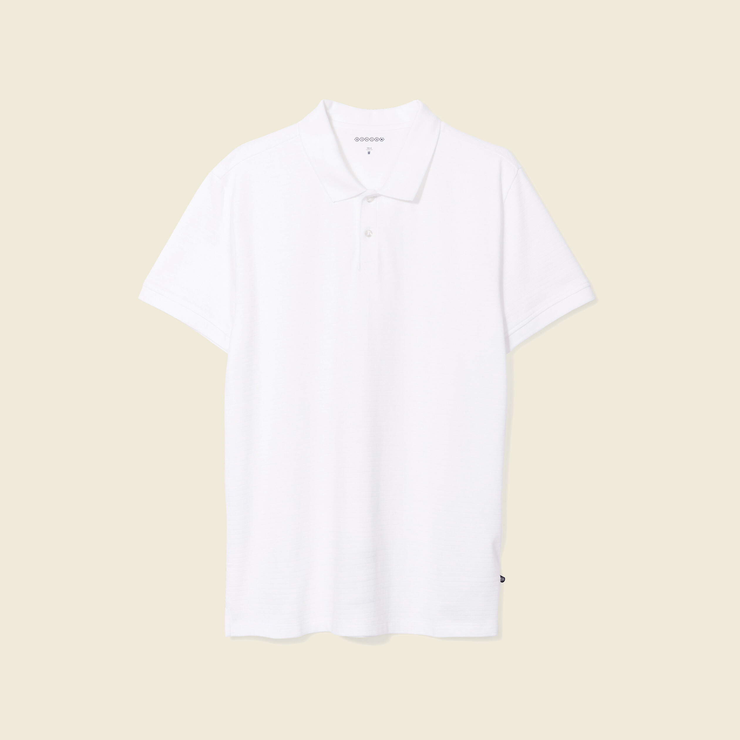 Polo manches courtes blanc homme