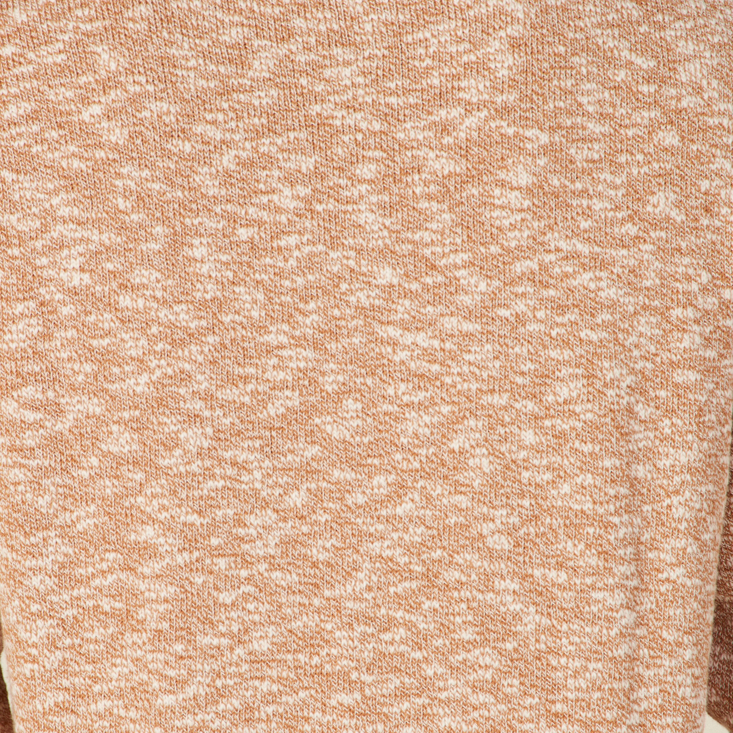 Pull manches longues col rond camel homme