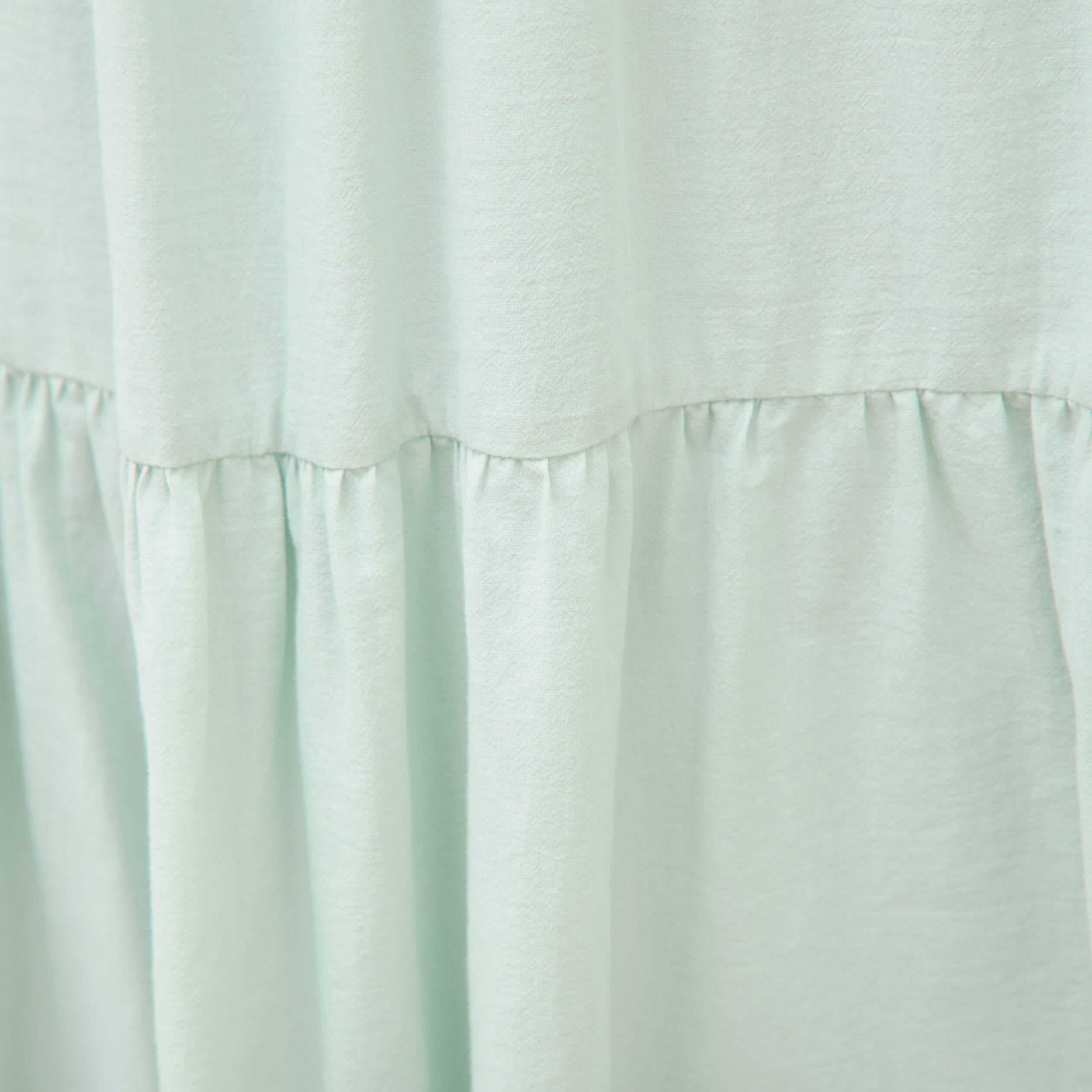 Jupe longue &eacute;vas&eacute;e en coton doubl&eacute;e vert pastel femme