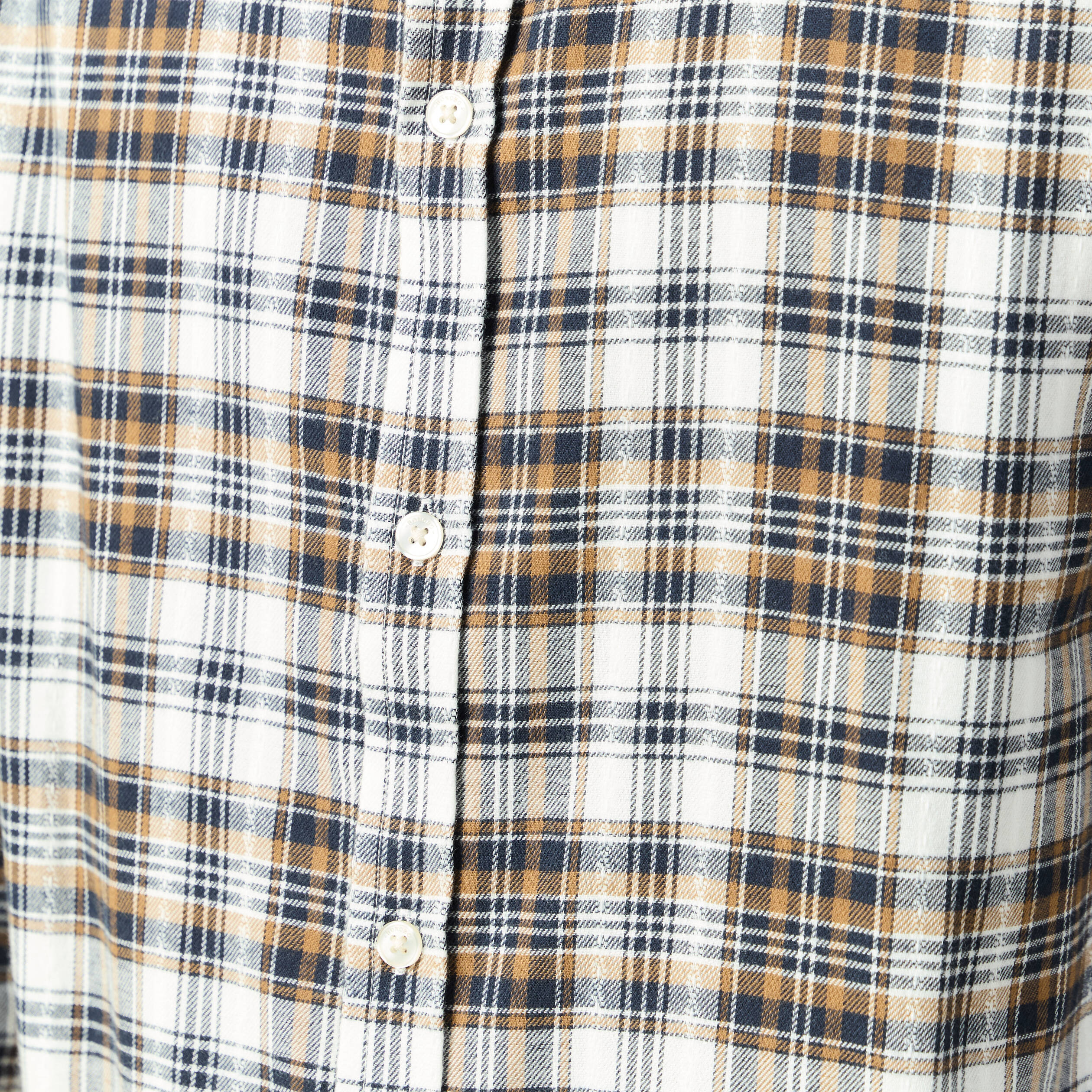 Chemise manches longues en coton vert kaki homme