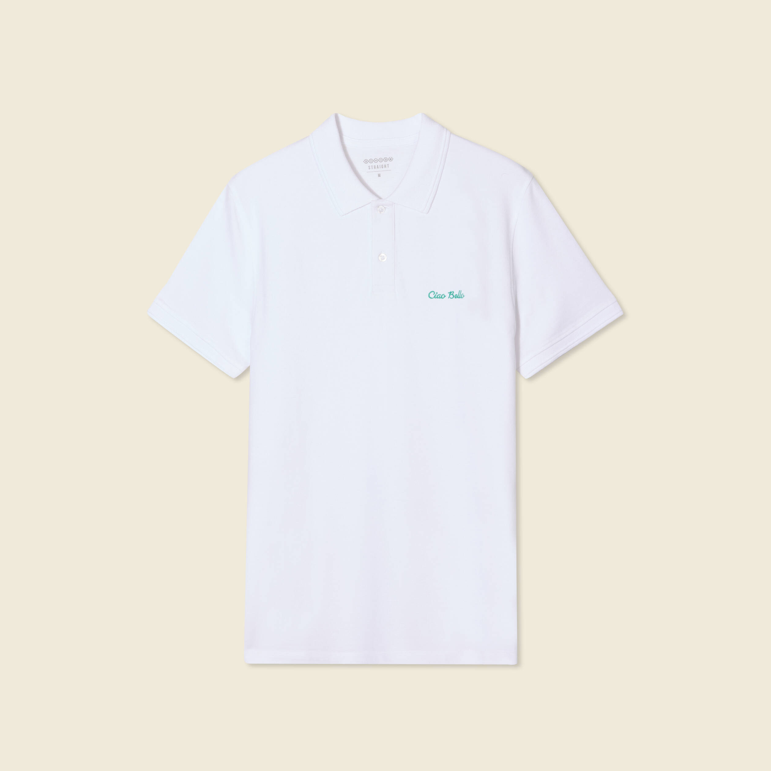 Polo manches courtes blanc homme
