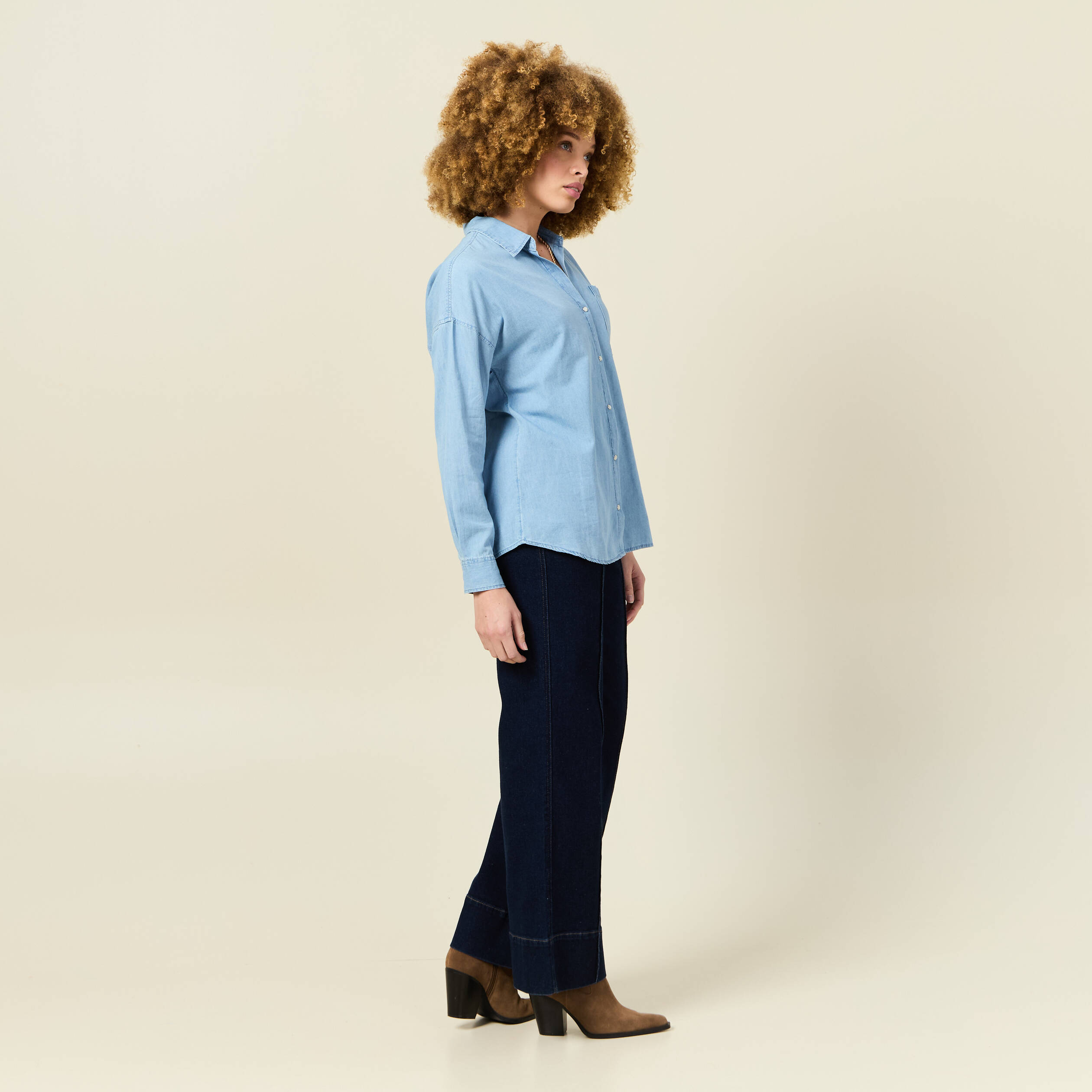 chemise en jean denim bleach femme Chemise en jean denim bleach femme