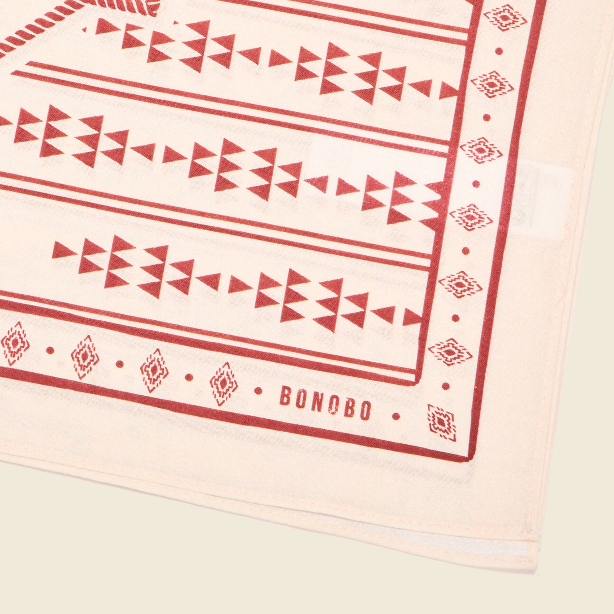 Foulard carr&eacute; ecru homme