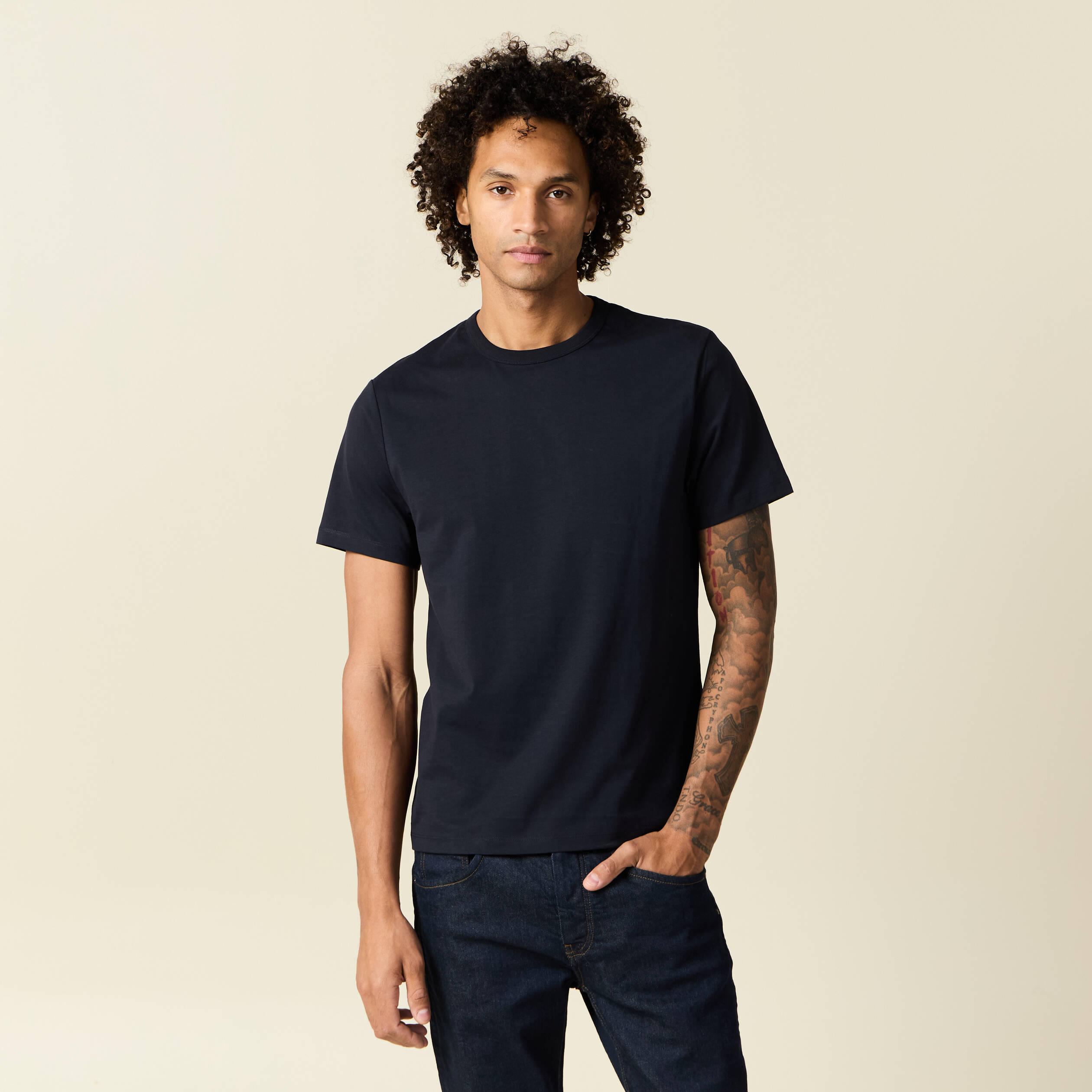 t shirt eco responsable bleu marine homme T-shirt éco-responsable bleu marine homme