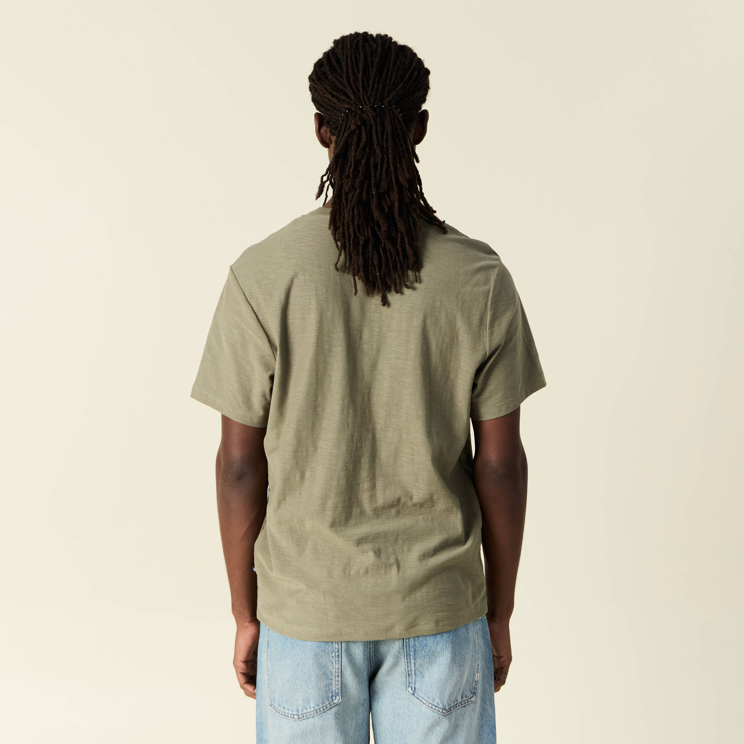 T-shirt manches courtes vert kaki homme