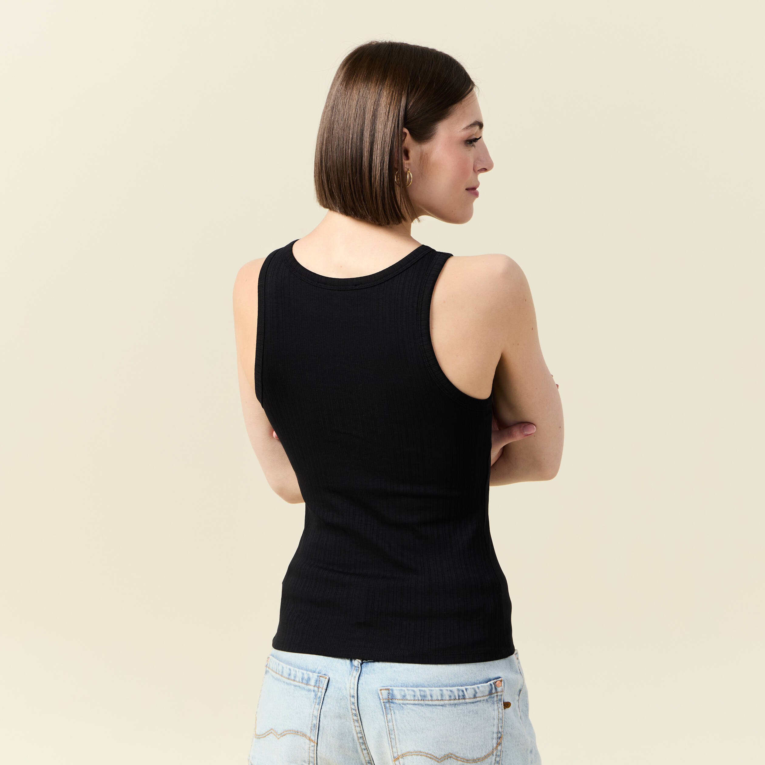 D&eacute;bardeur 2 en 1 avec brassi&egrave;re int&eacute;gr&eacute;e noir femme
