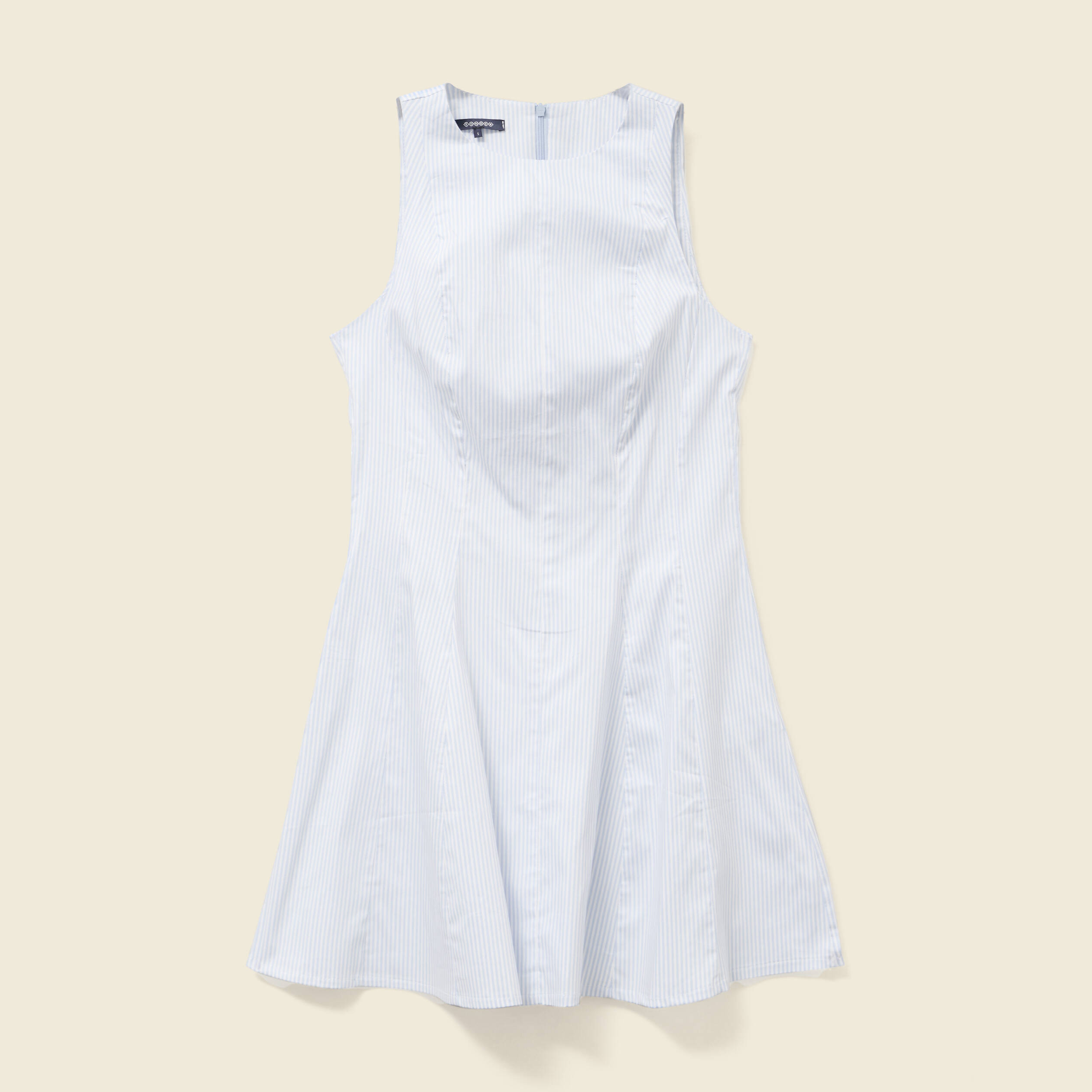 robe sans manches col montant ecru femme Robe sans manches col montant ecru femme
