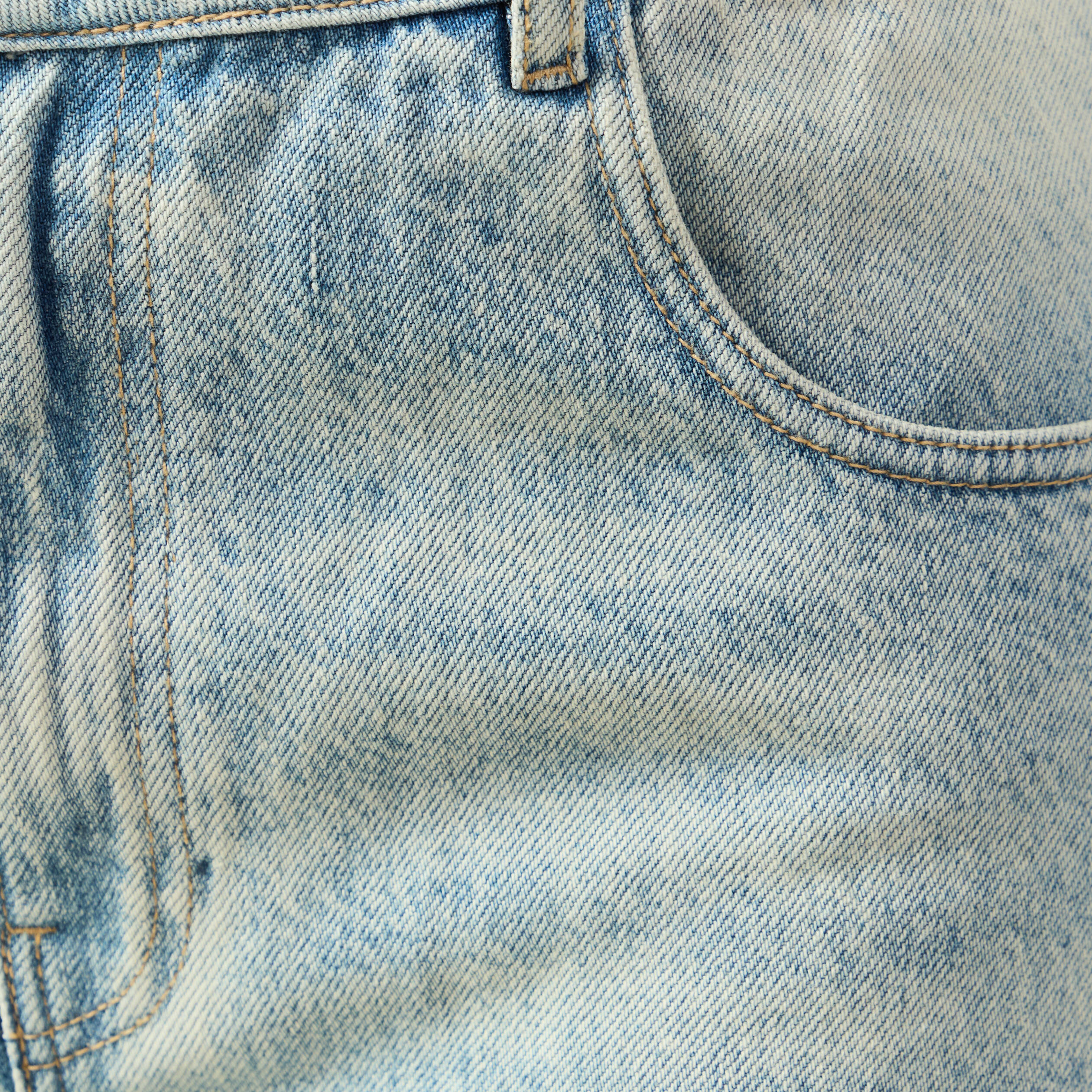 Jeans loose taille standard bleu femme