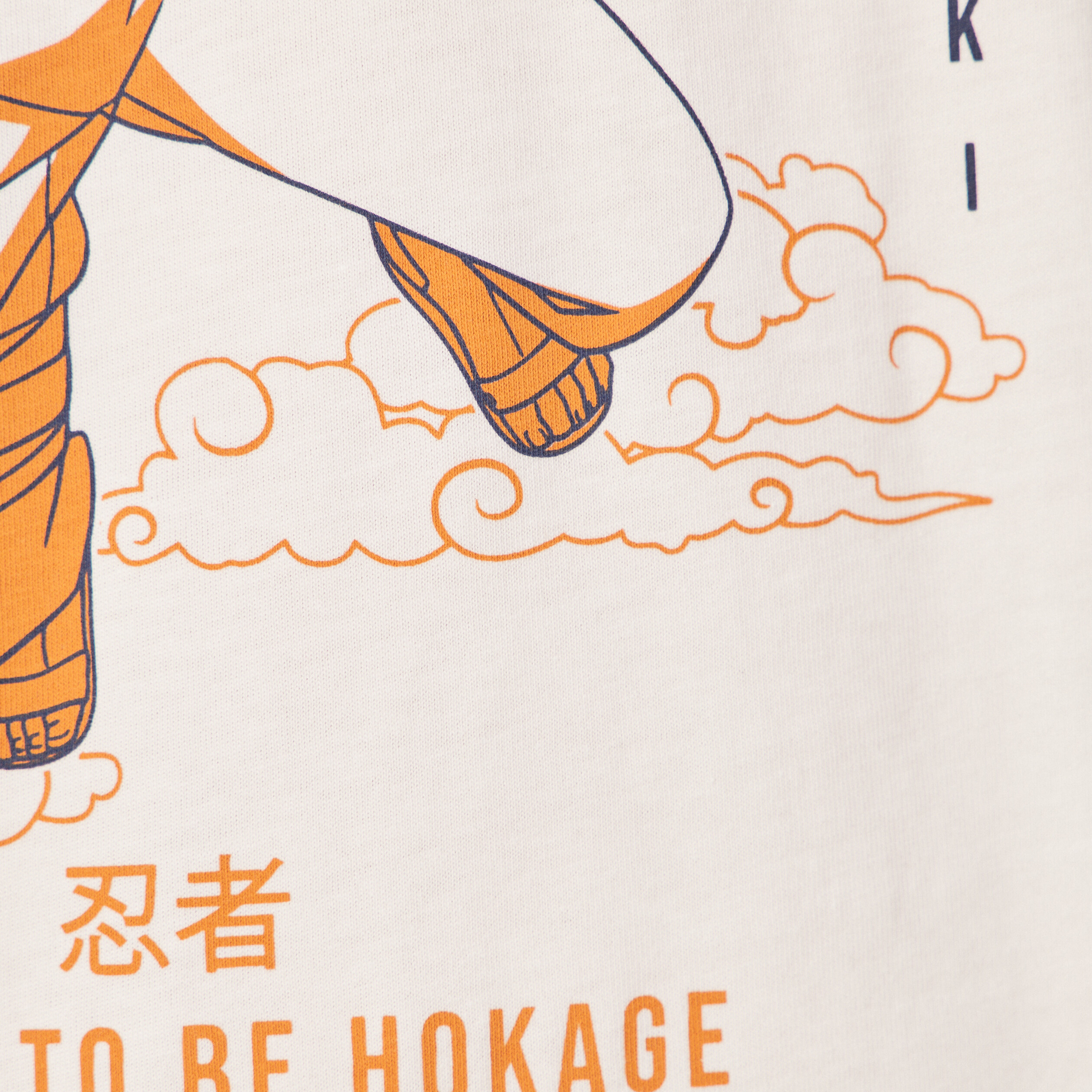 T-shirt manches courtes Naruto ecru homme