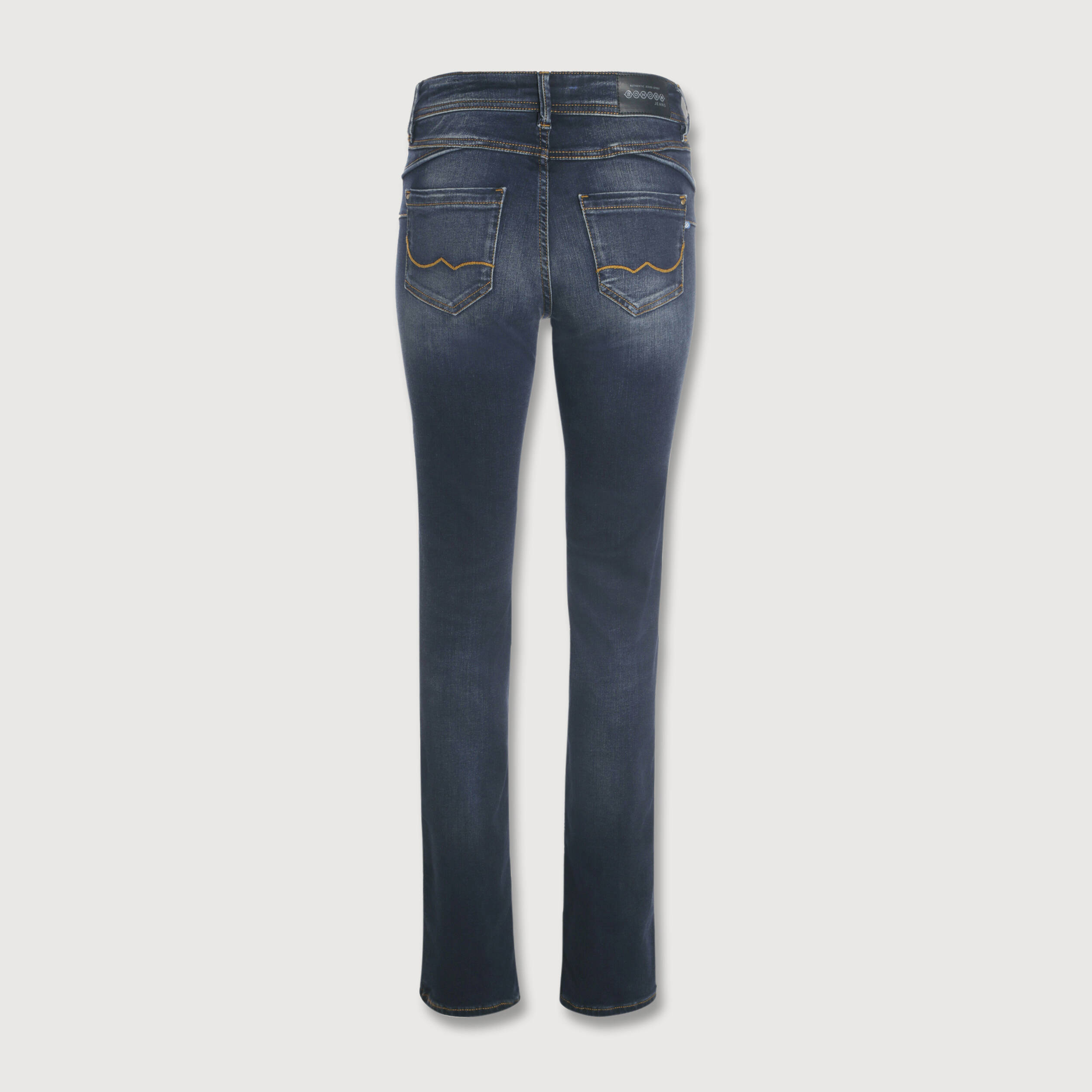 Jeans regular taille haute denim brut femme