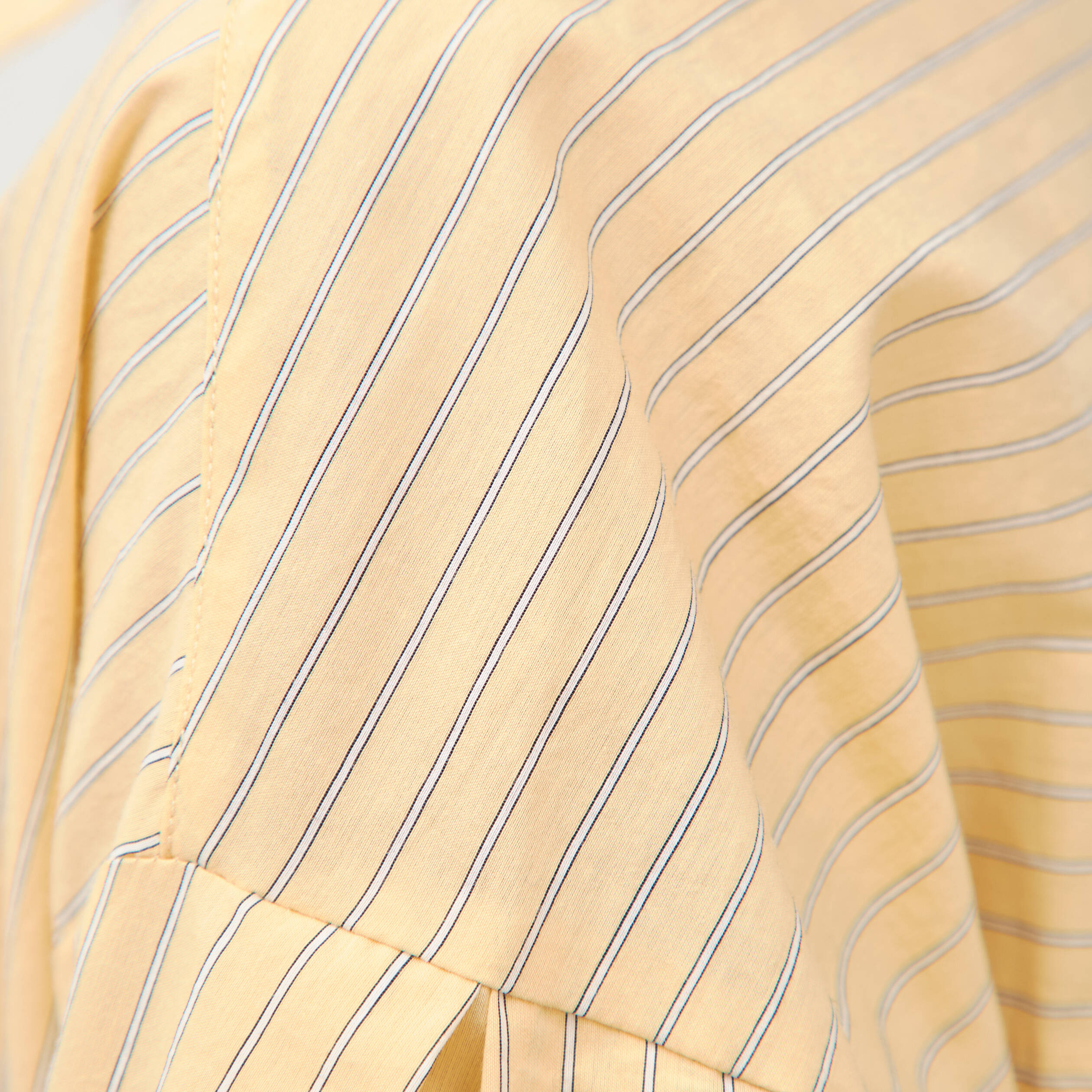 Chemise ample manches longues jaune citron femme