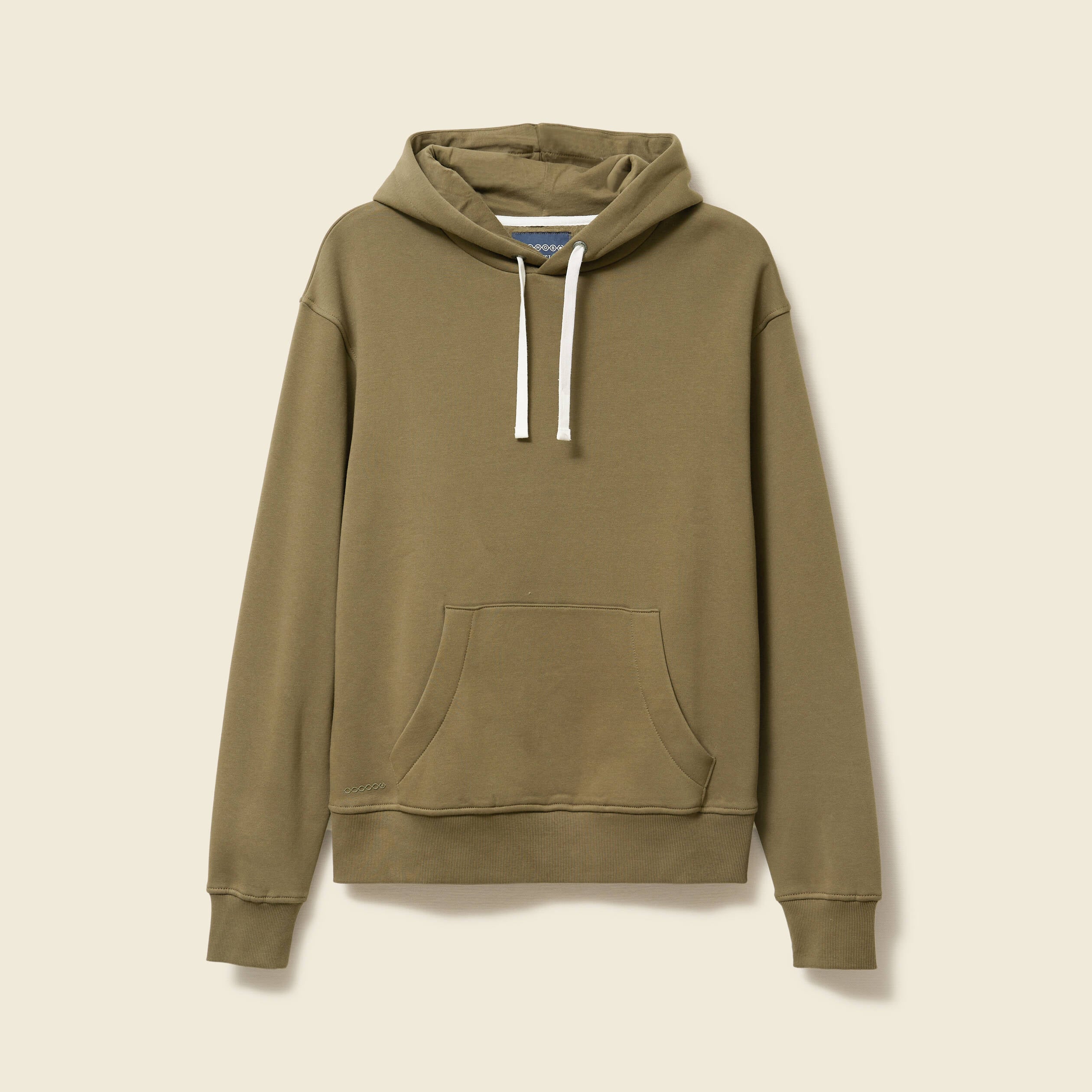 Sweat &agrave; capuche vert kaki homme