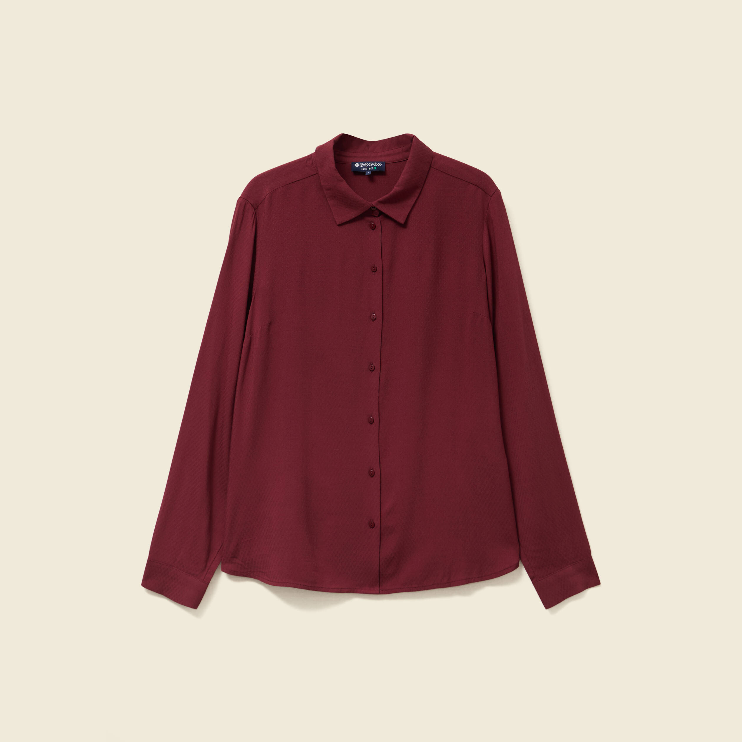 chemise manches longues fluide bordeaux femme Chemise manches longues fluide bordeaux femme