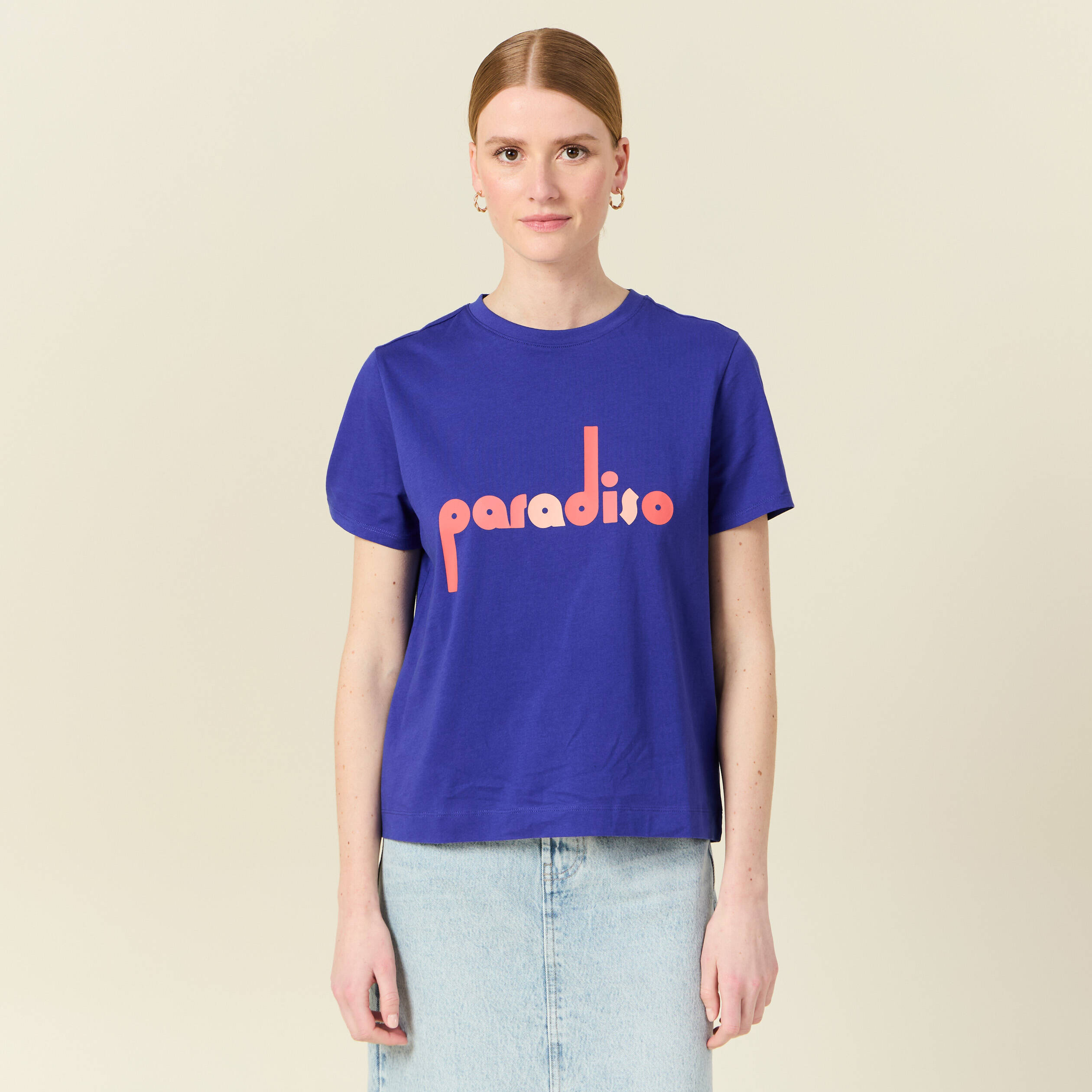 t shirt eco responsable bleu violet femme T-shirt éco-responsable bleu violet femme