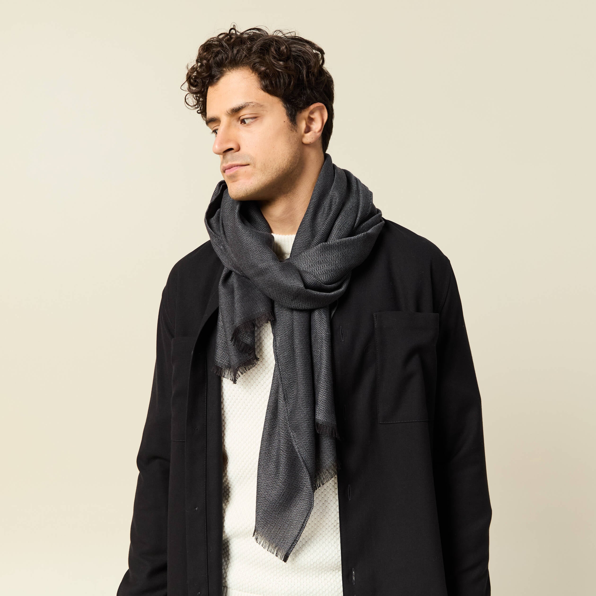 Foulard noir homme
