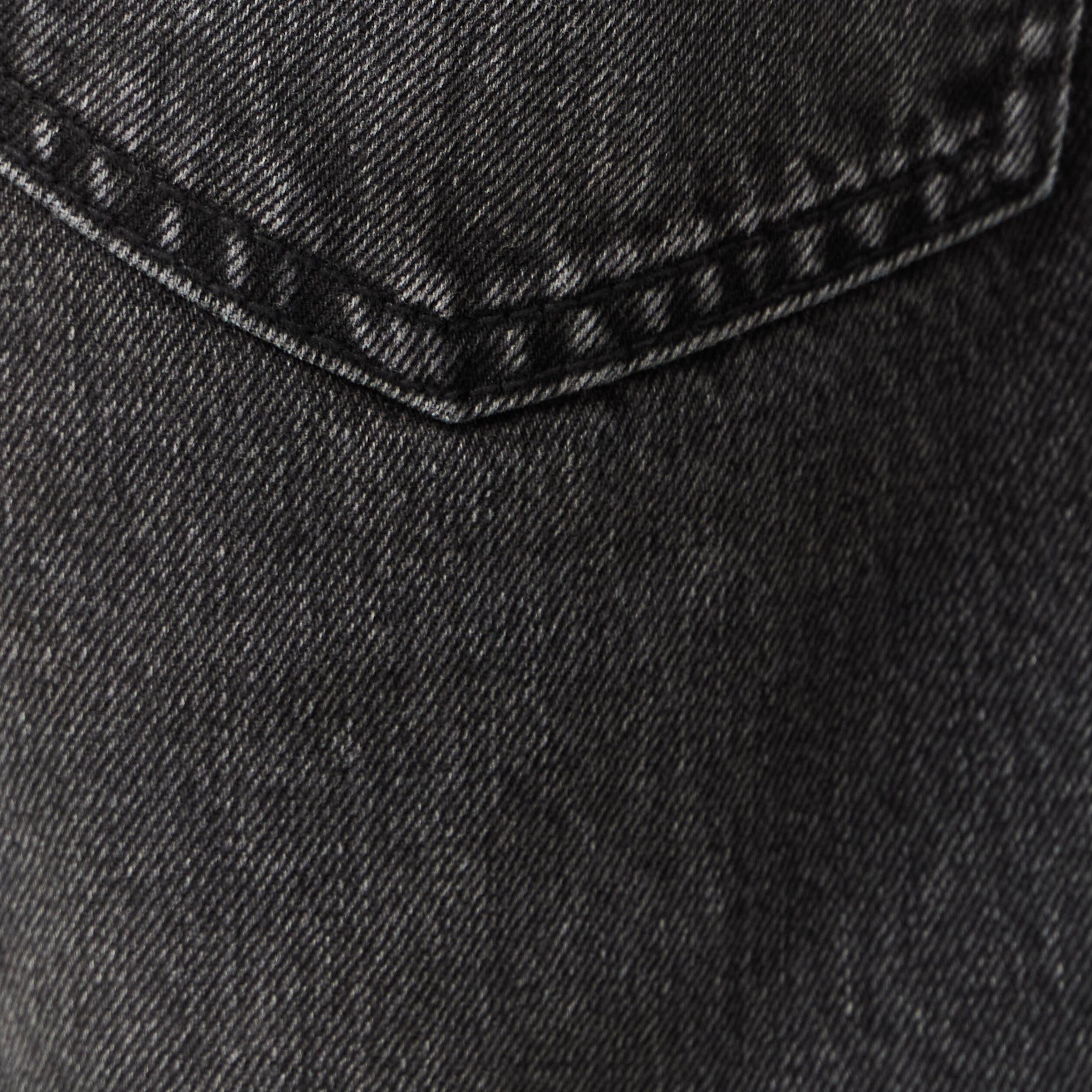 Jeans large 5 poches longueur 32 denim snow noir homme