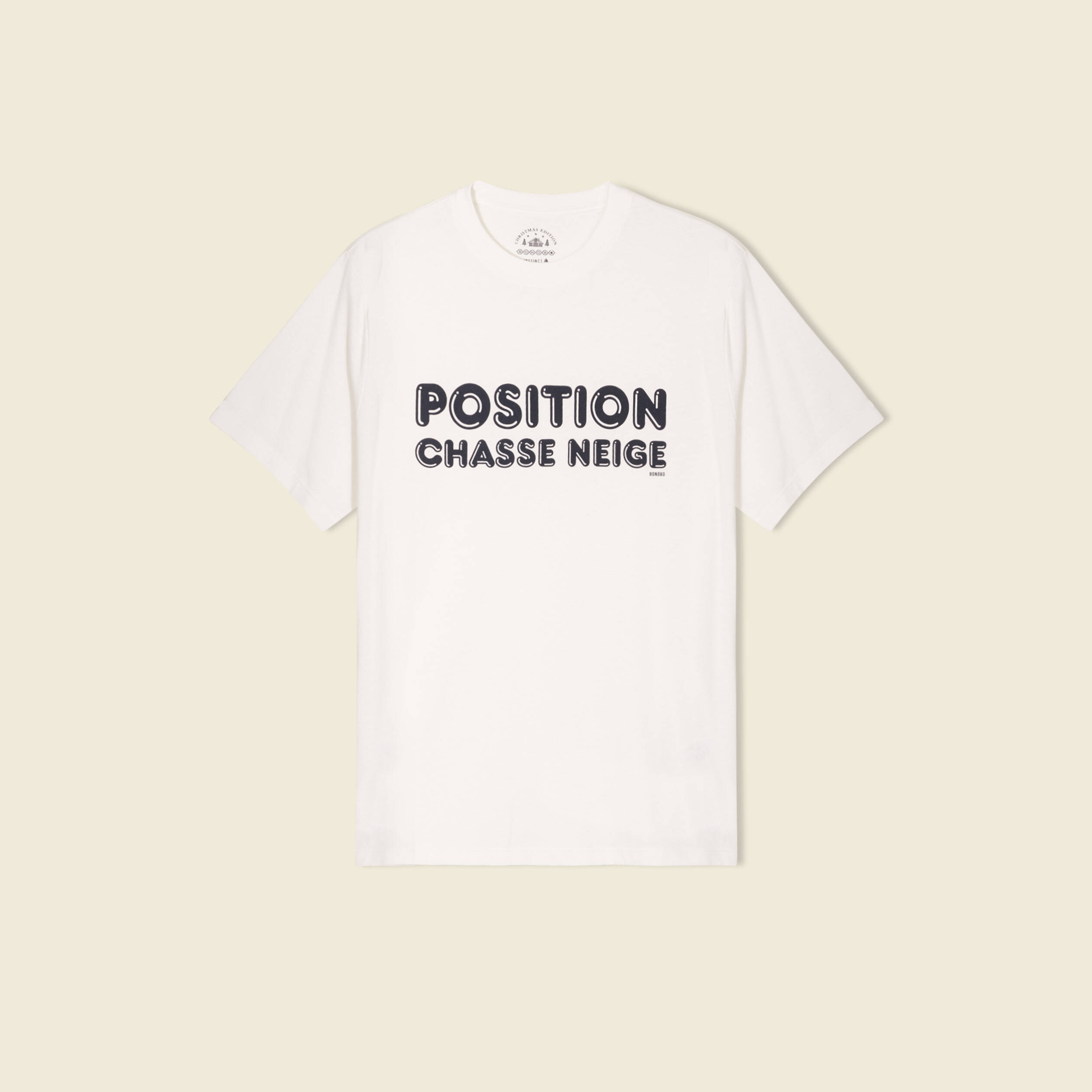 T-shirt manches courtes ecru homme