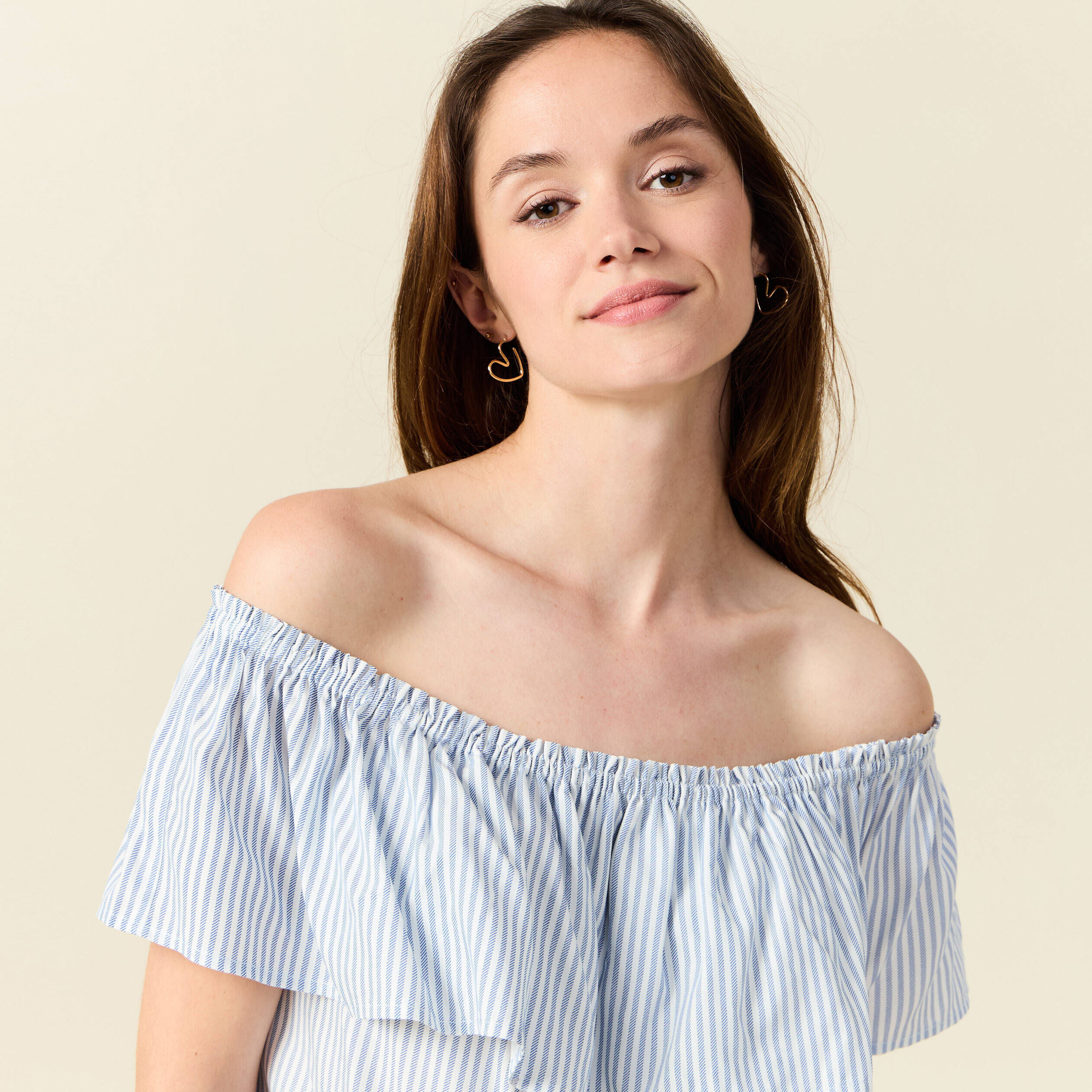 blouse manches courtes ecru femme Blouse manches courtes ecru femme