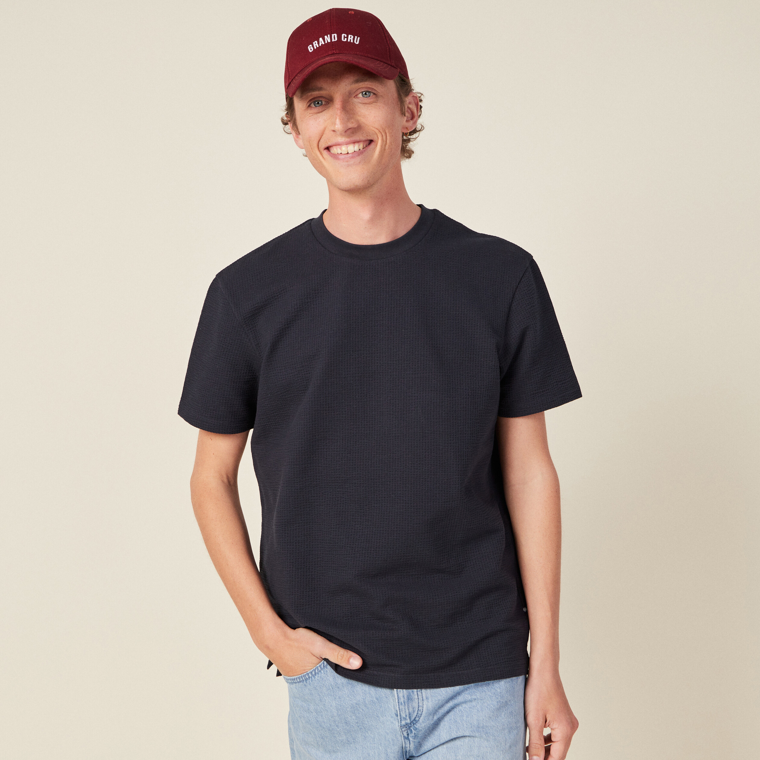 T-shirt éco-responsable bleu marine homme