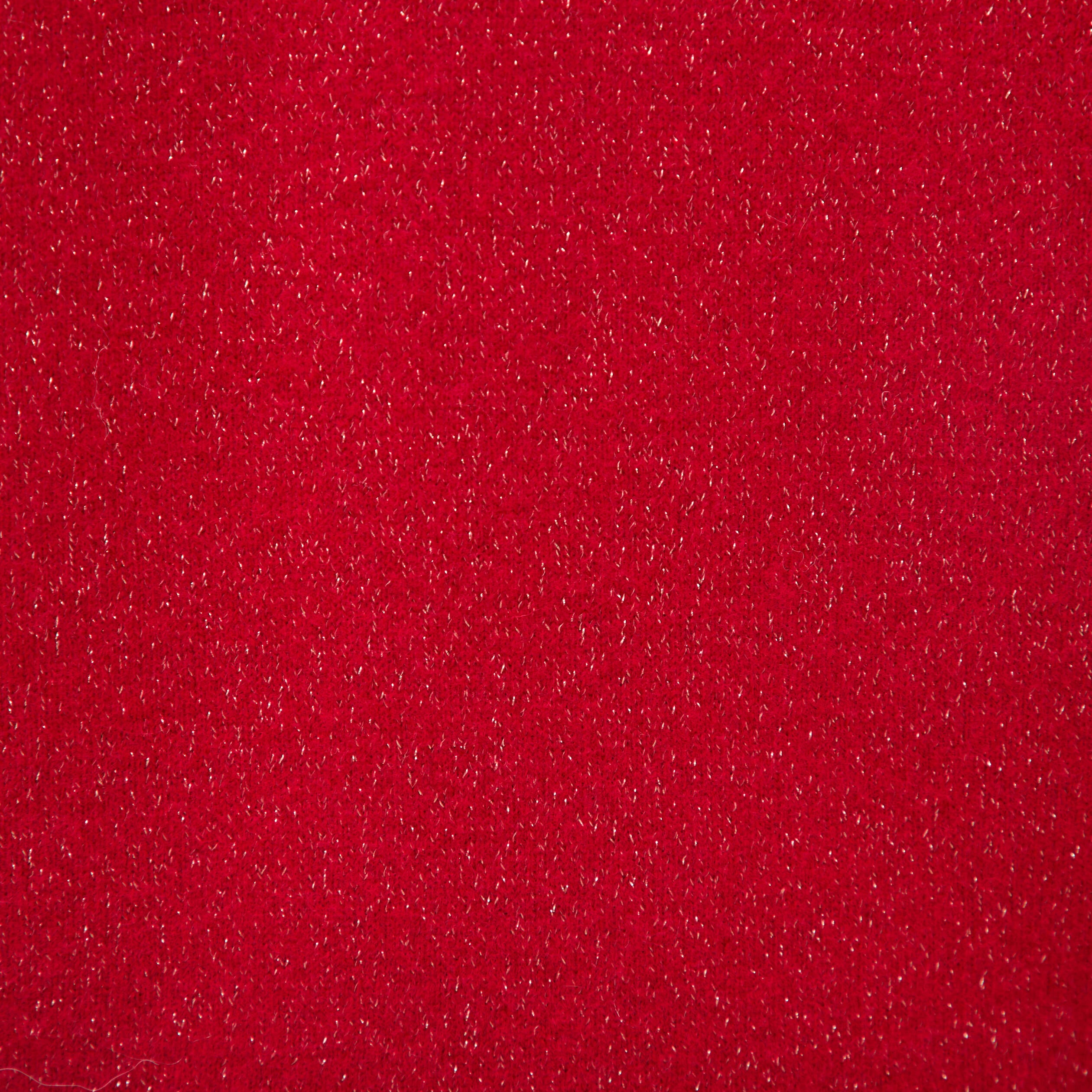 Pull droit col v manches longues rouge femme