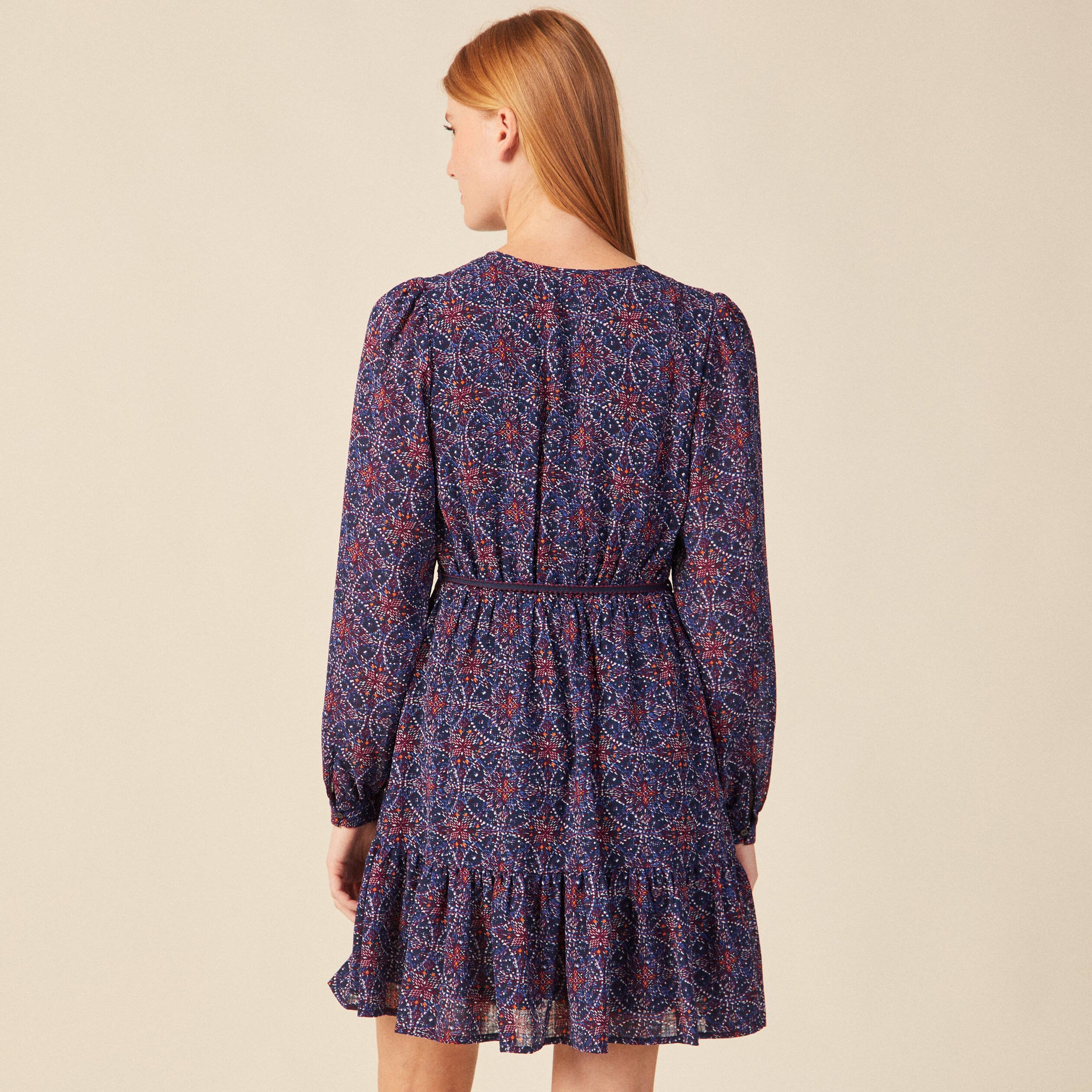 robe patineuse eco responsable bleu marine femme Robe patineuse éco-responsable bleu marine femme