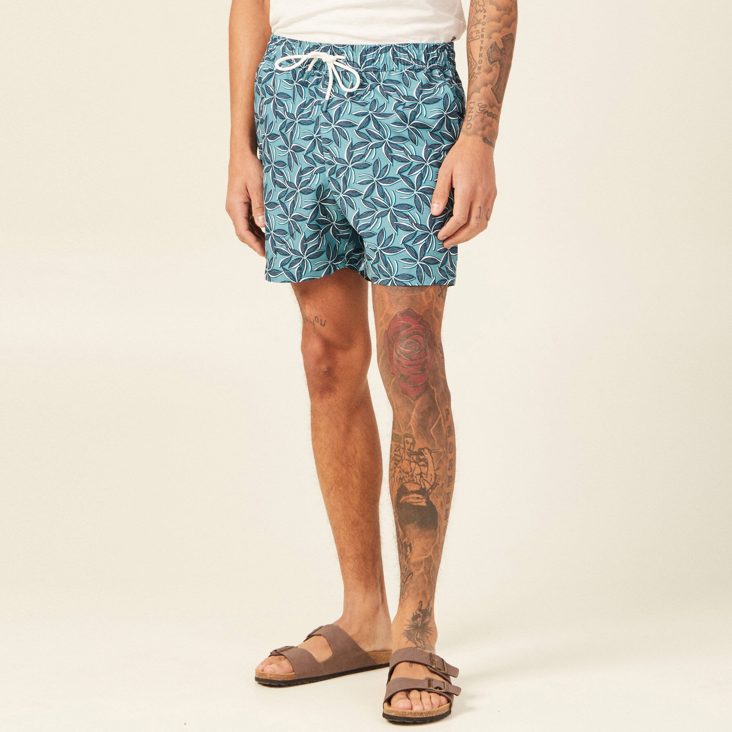 short de bain bleu petrole homme Short de bain bleu pétrole homme