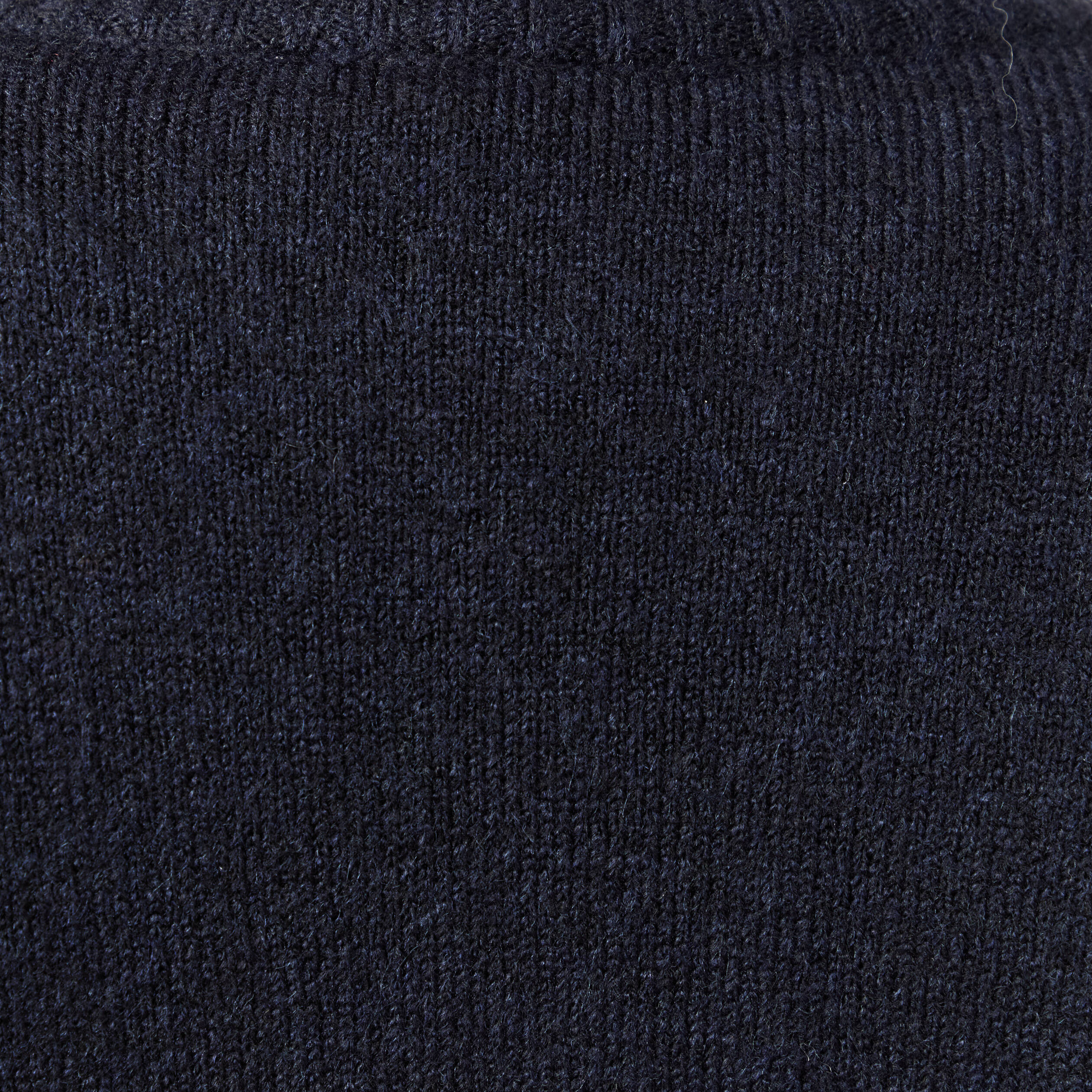 Pull col montant manches longues bleu marine femme