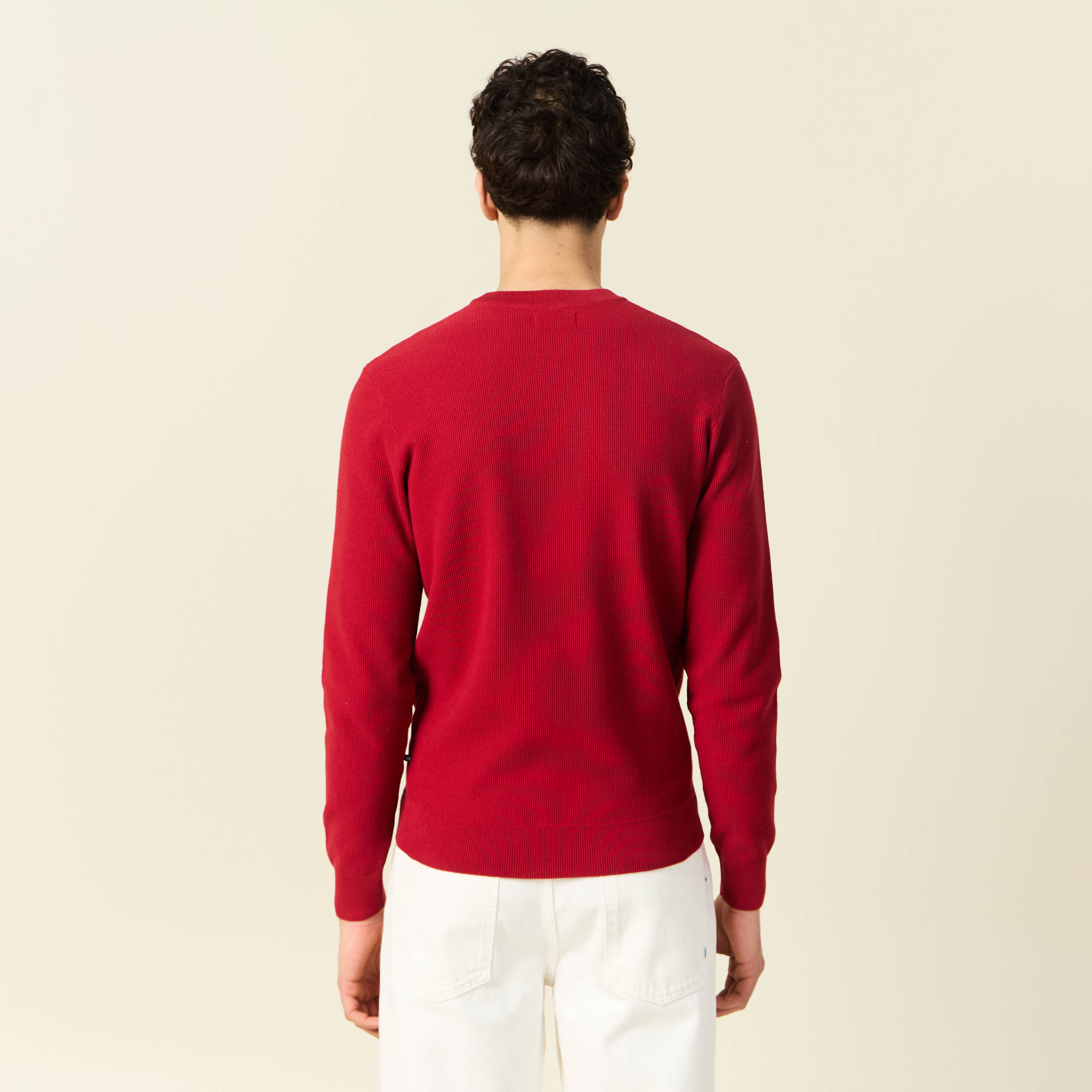 pull eco responsable rouge fonce homme Pull éco-responsable rouge foncé homme