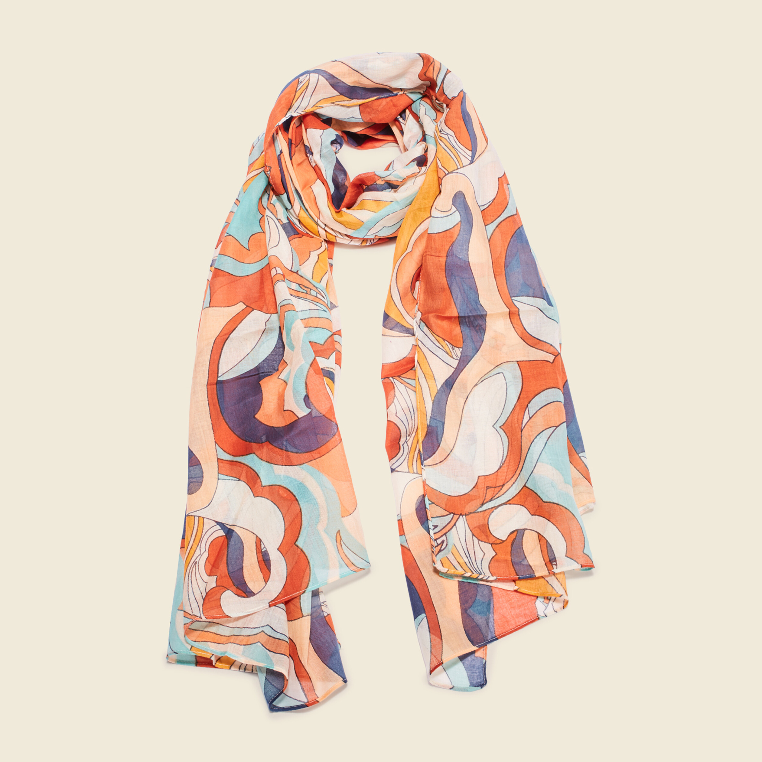 Foulard orange clair femme