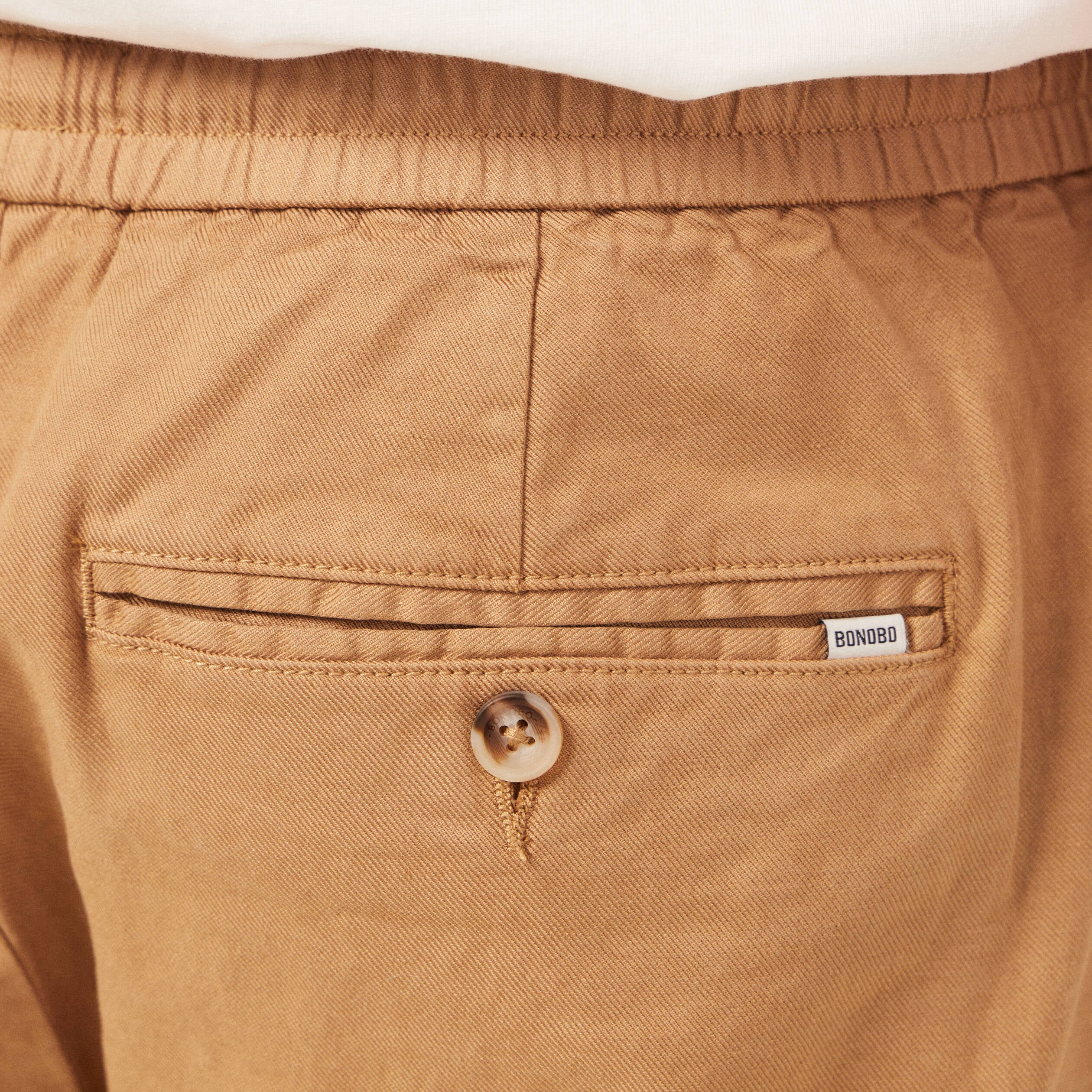Bermuda coupe large beige homme