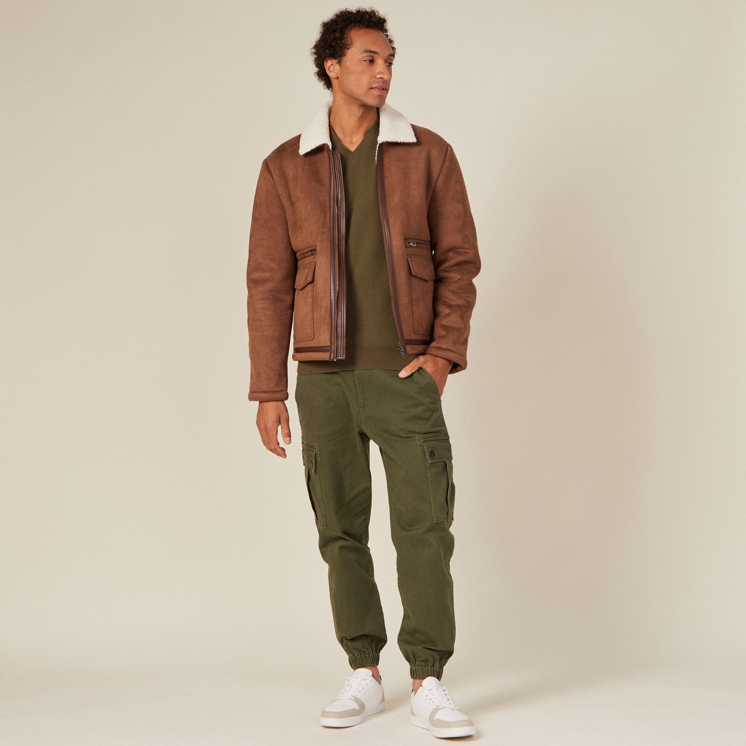 Bomber suedine homme deals