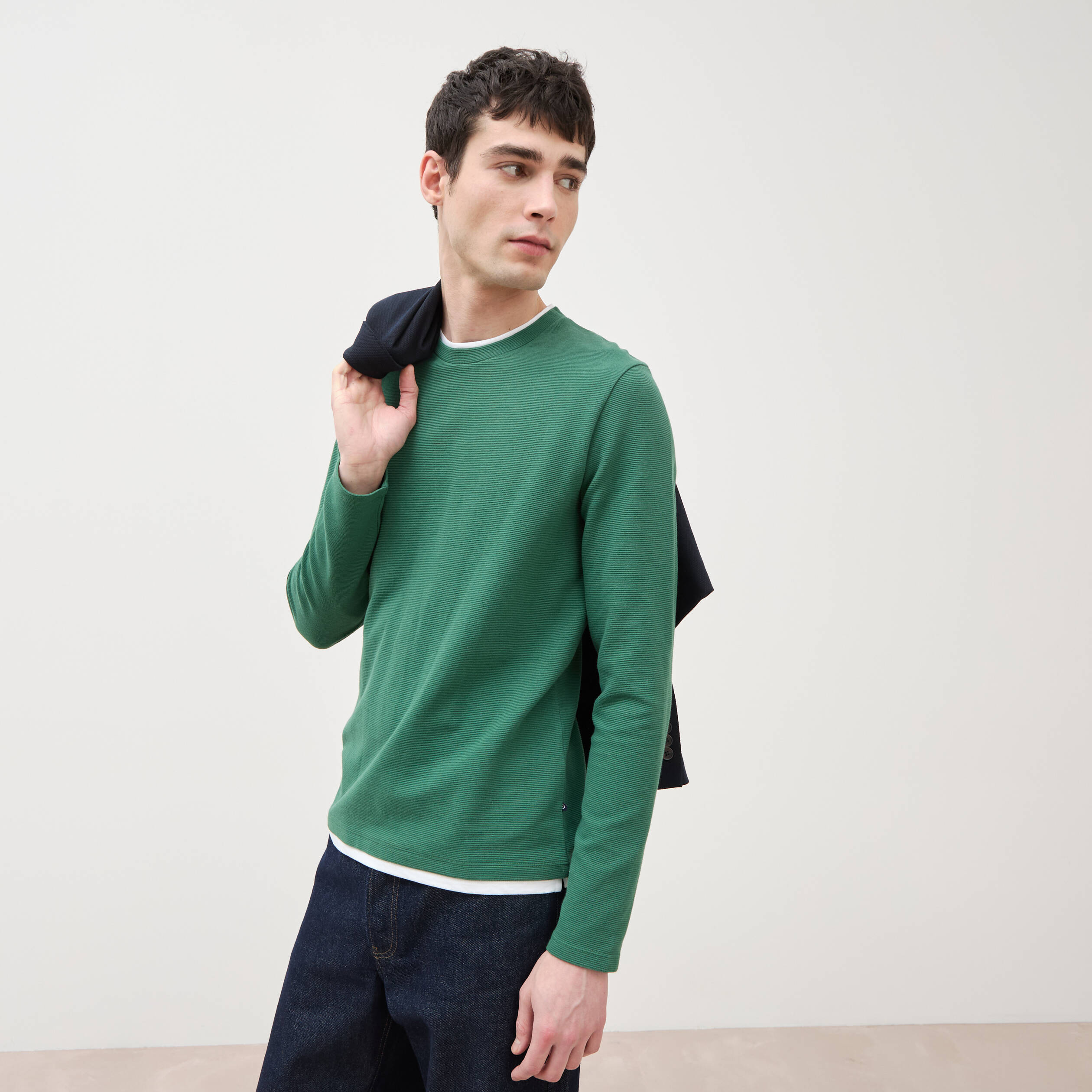 T-shirt manches longues vert homme
