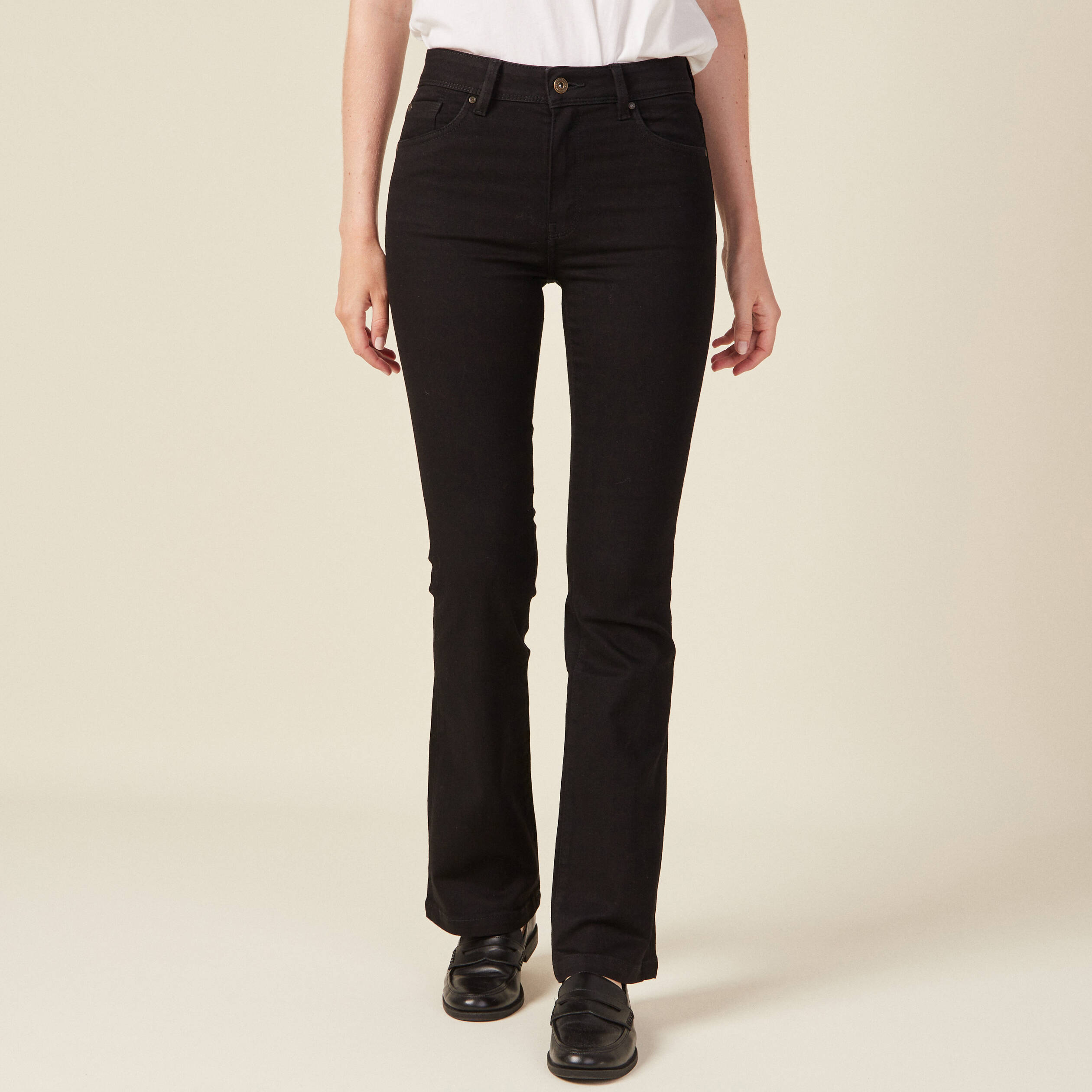 jeans bootcut denim noir femme Jeans bootcut denim noir femme