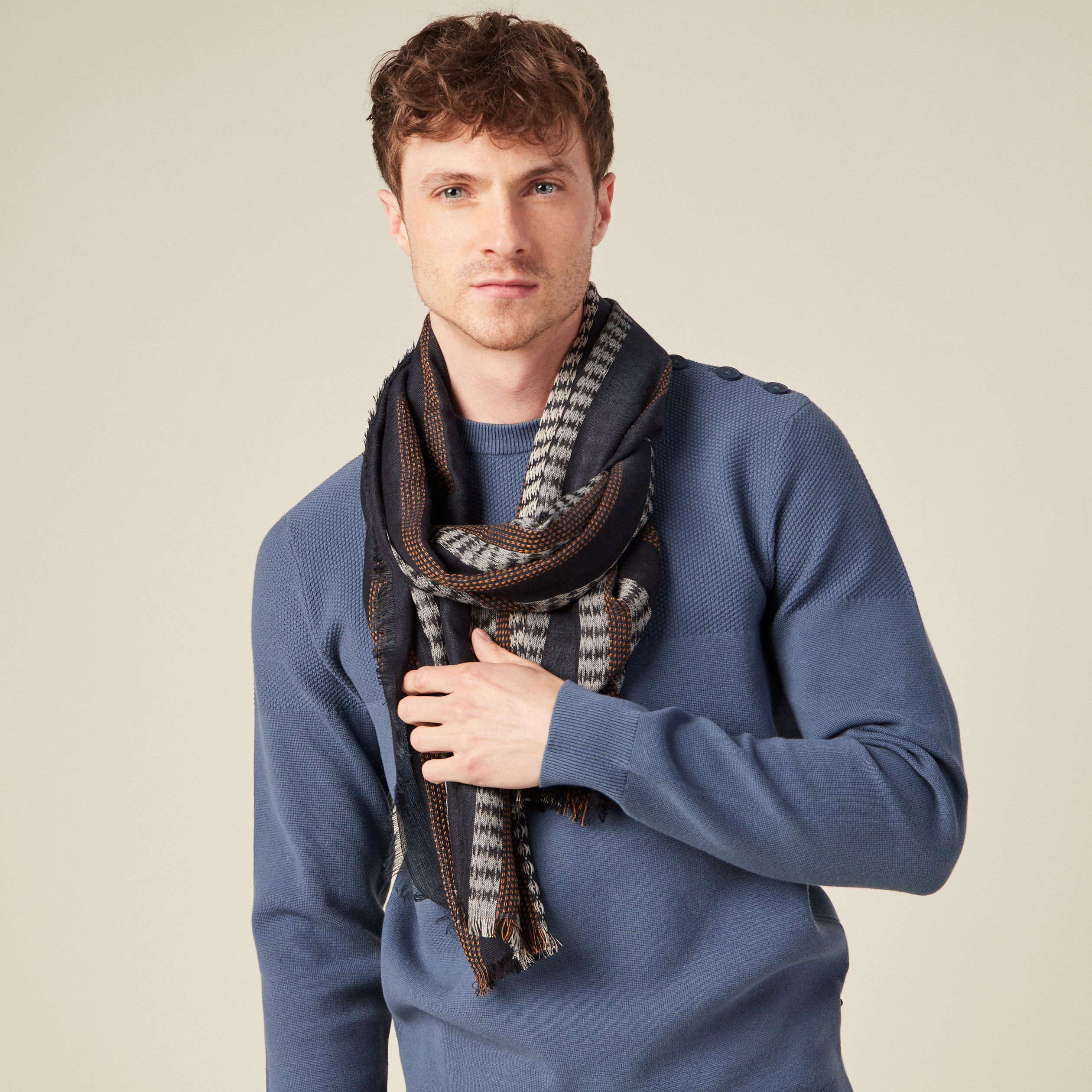 Foulard noir homme