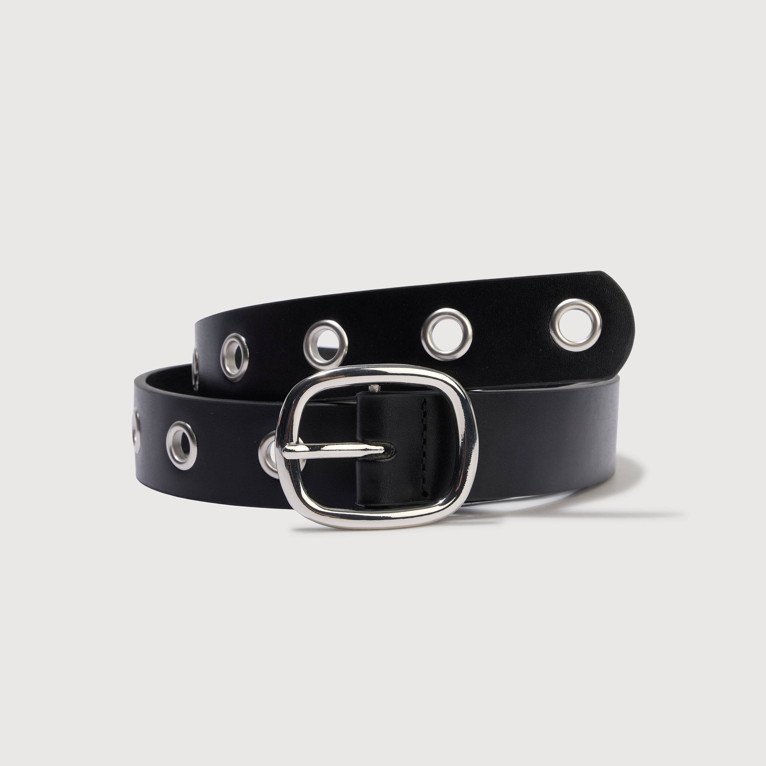 Ceinture large en pu noir femme