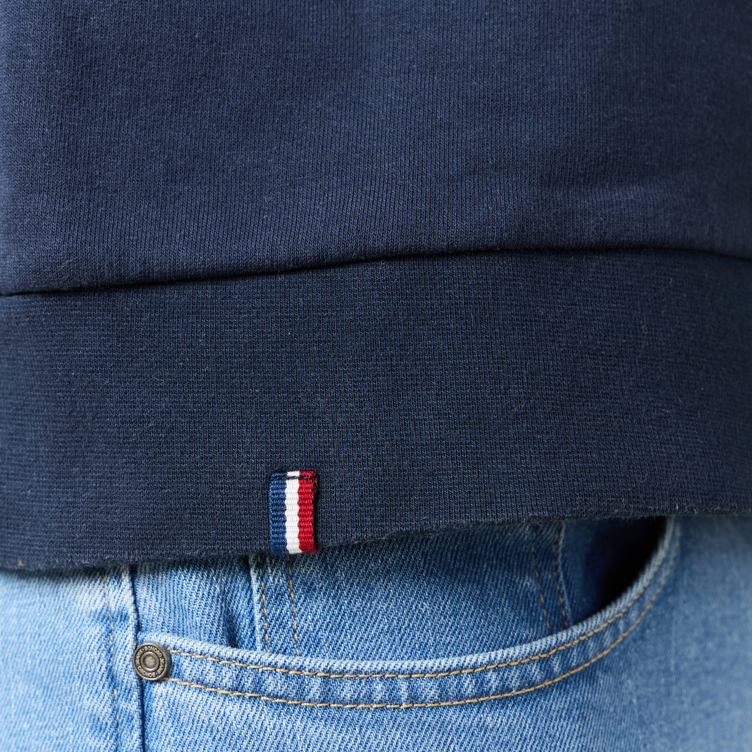 Sweat manches longues bleu marine homme