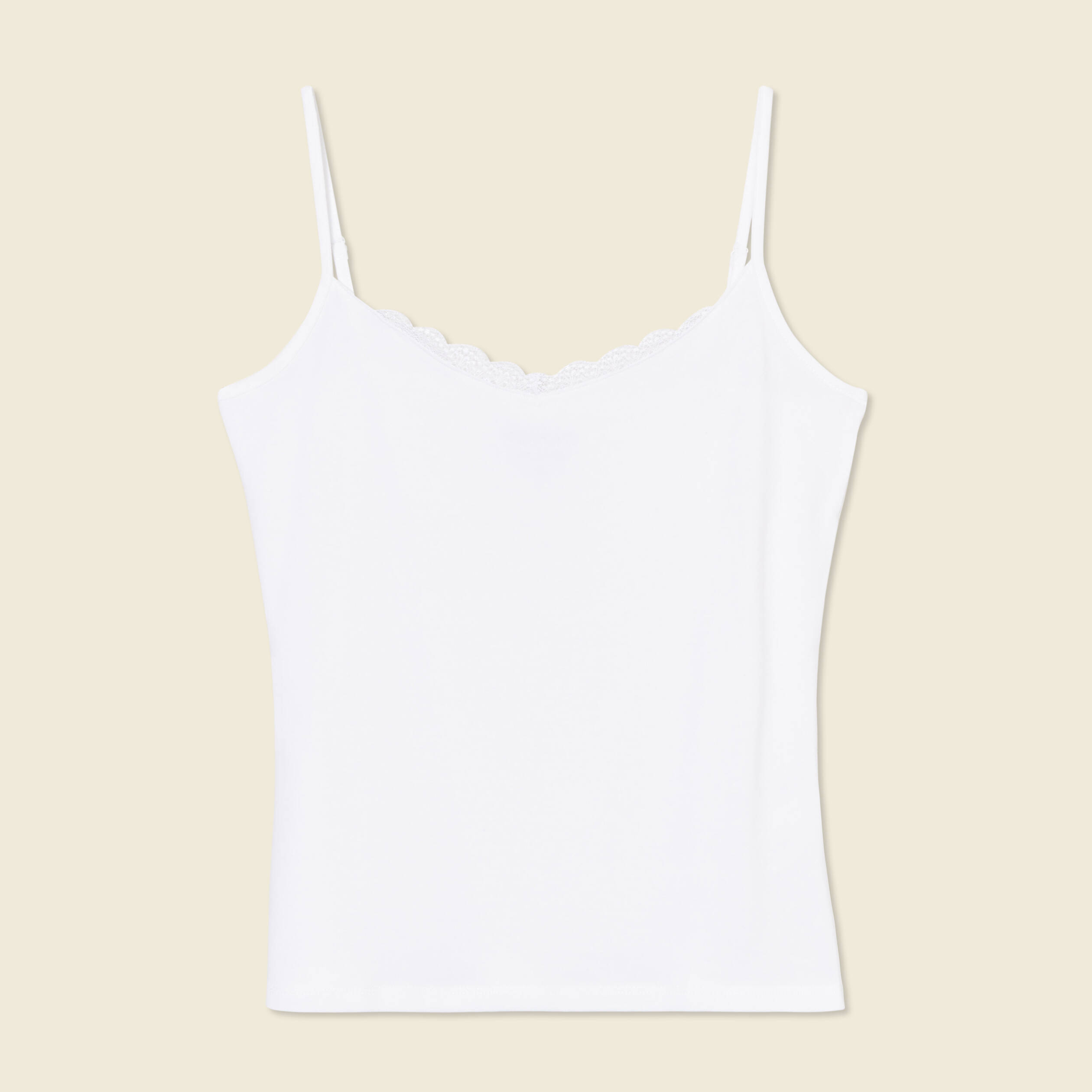 Débardeur bretelles fines blanc femme