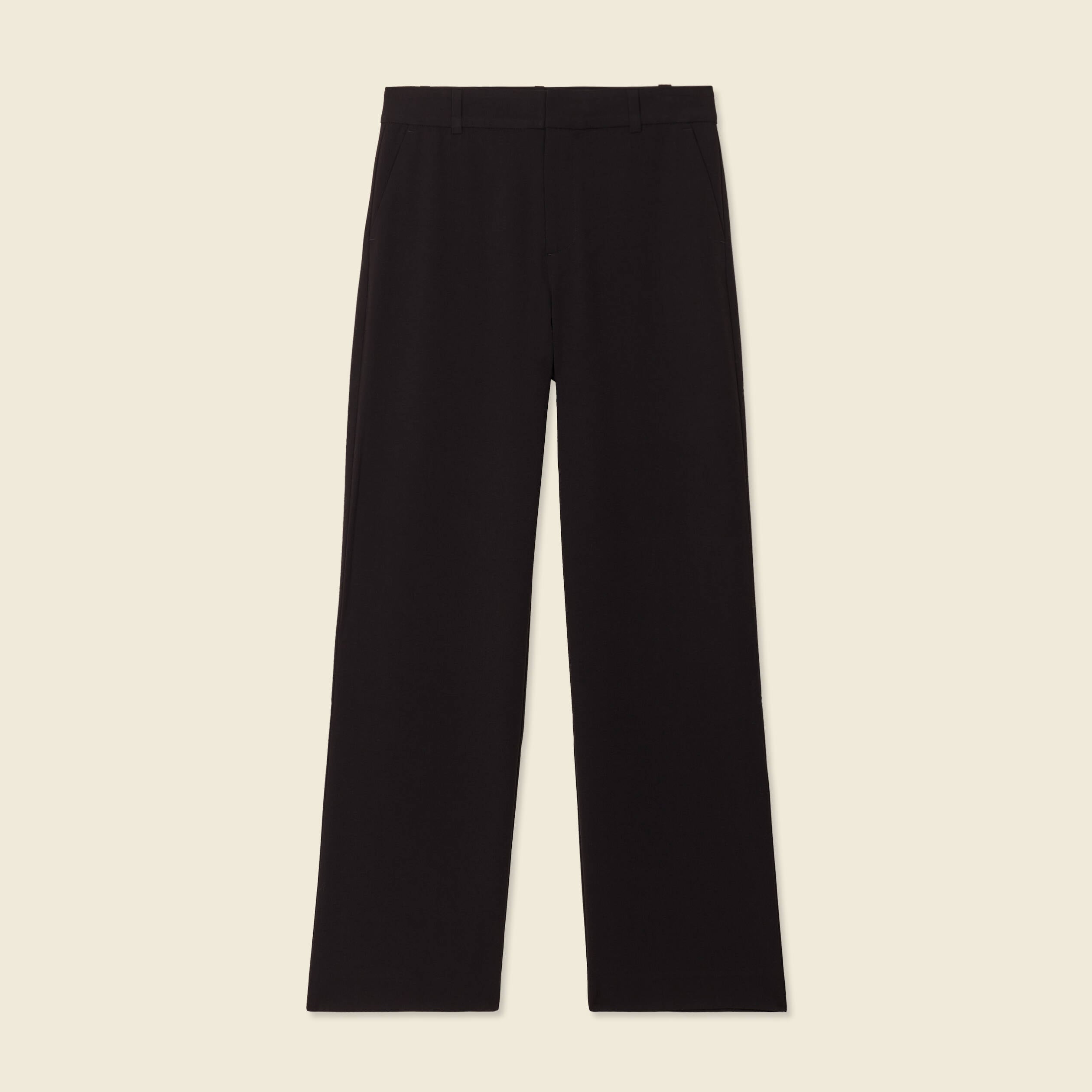 Pantalon straight taille haute noir femme