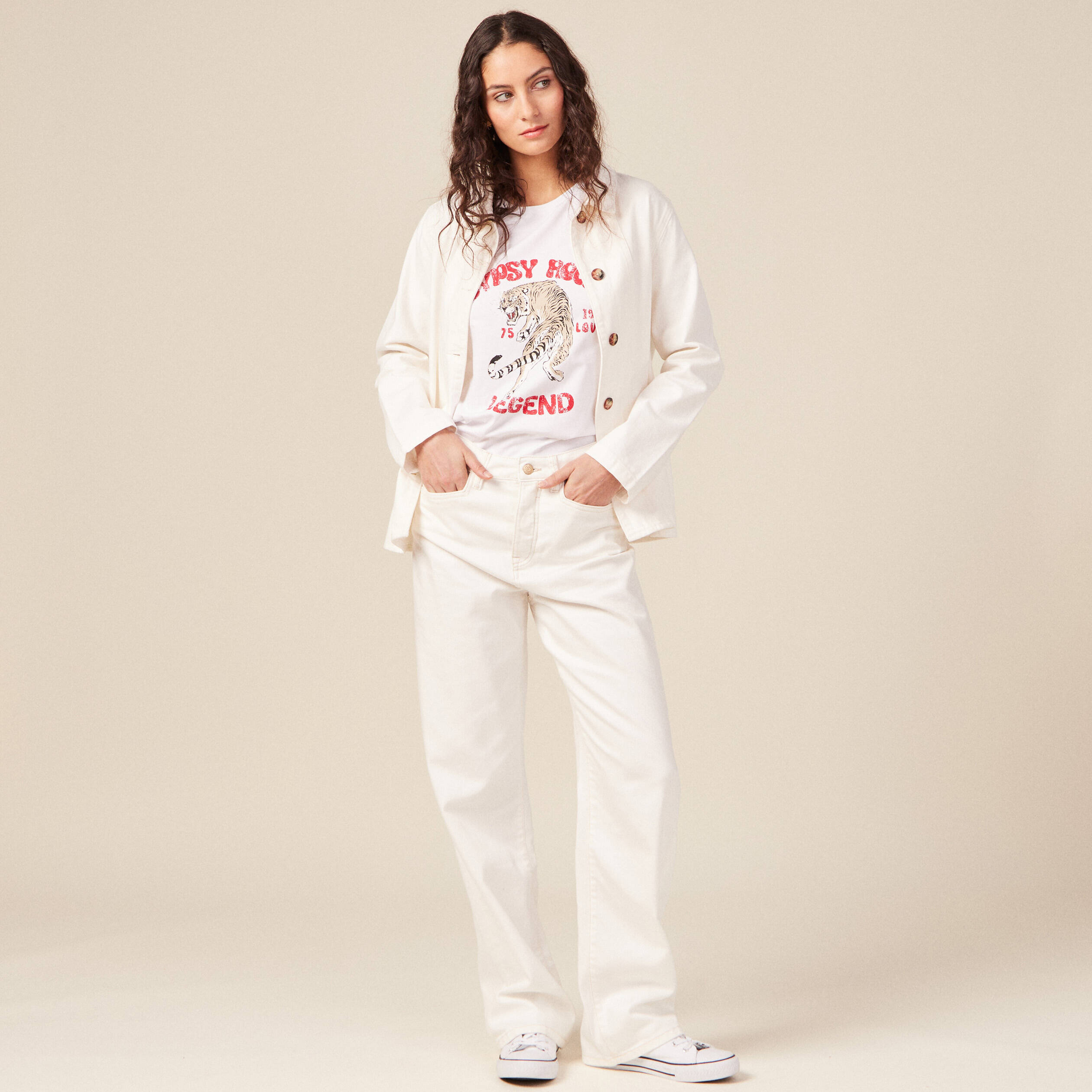 T-shirt éco-responsable blanc femme