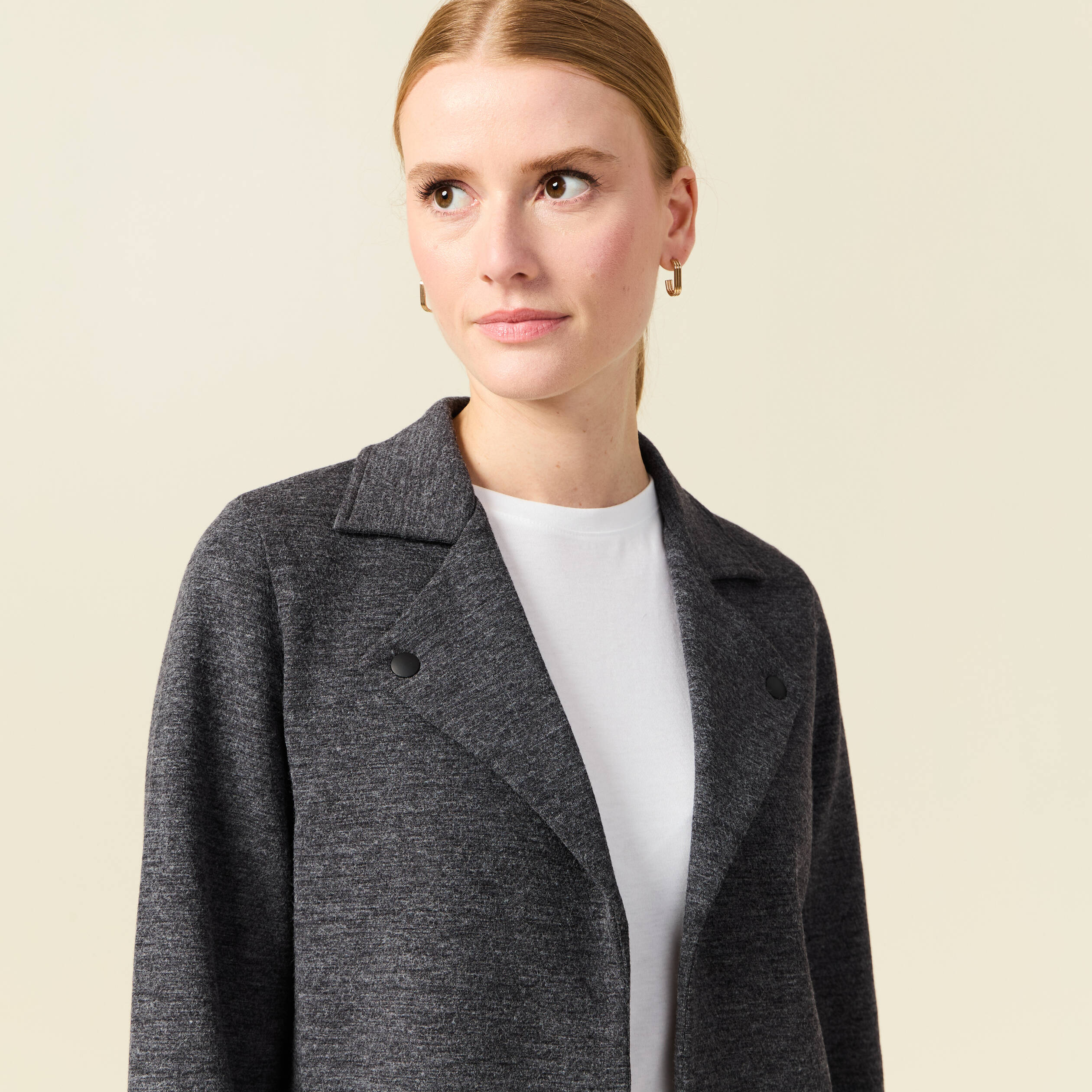 gilet manches longues gris femme Gilet manches longues gris femme